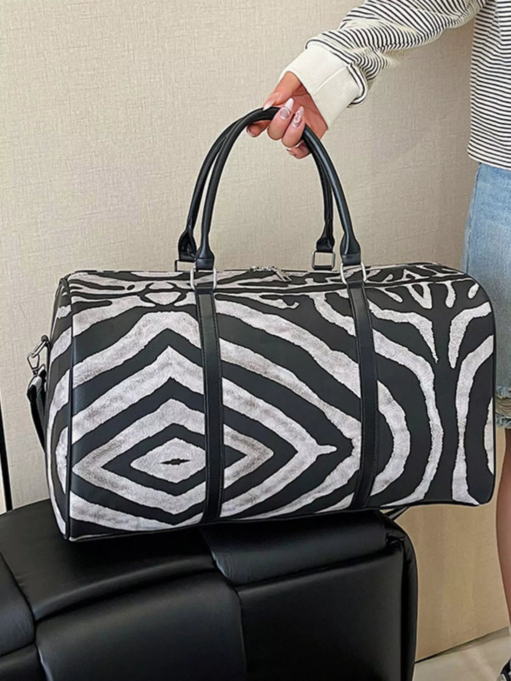 Zebra Print Duffle Bag