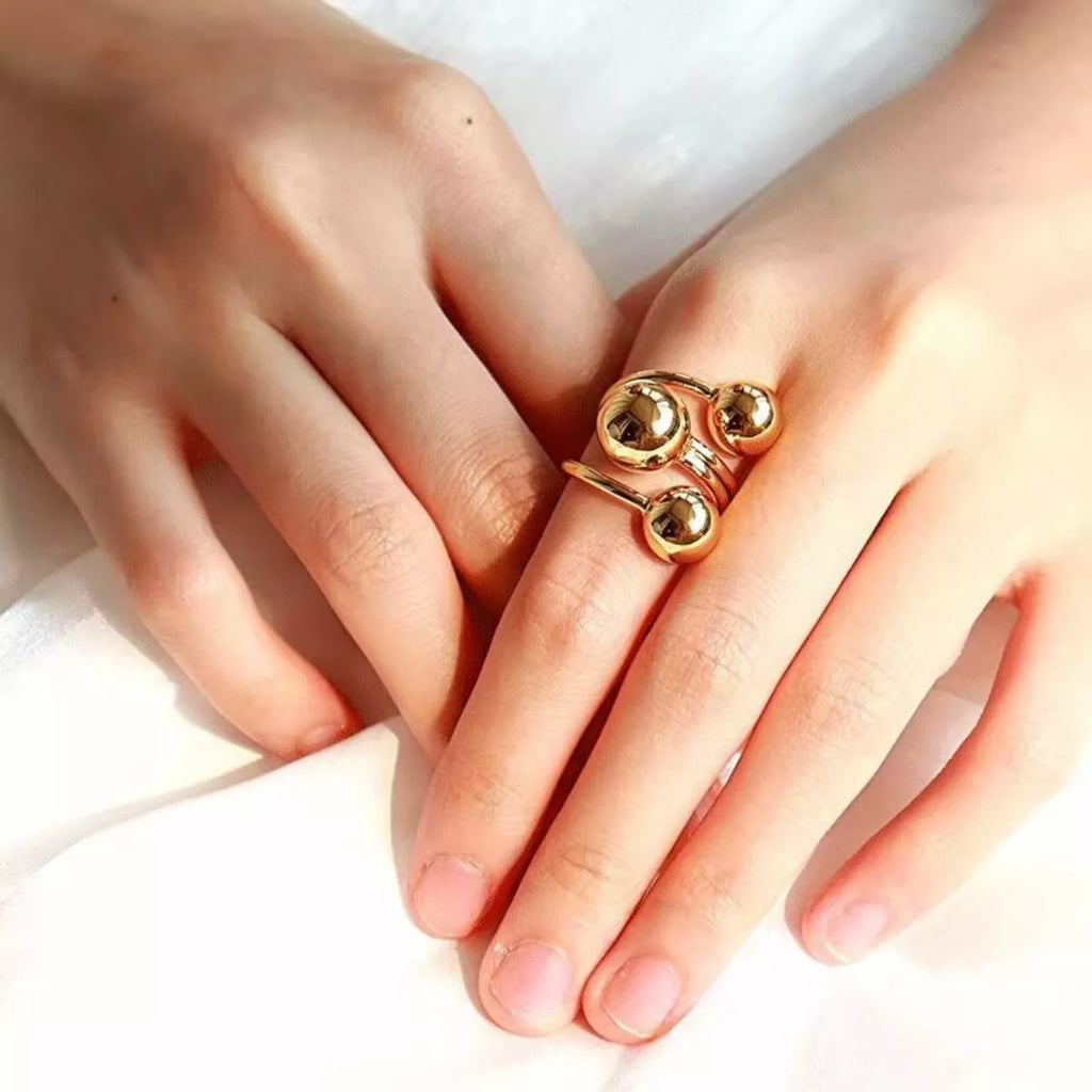 Multi Layered Ball Ring