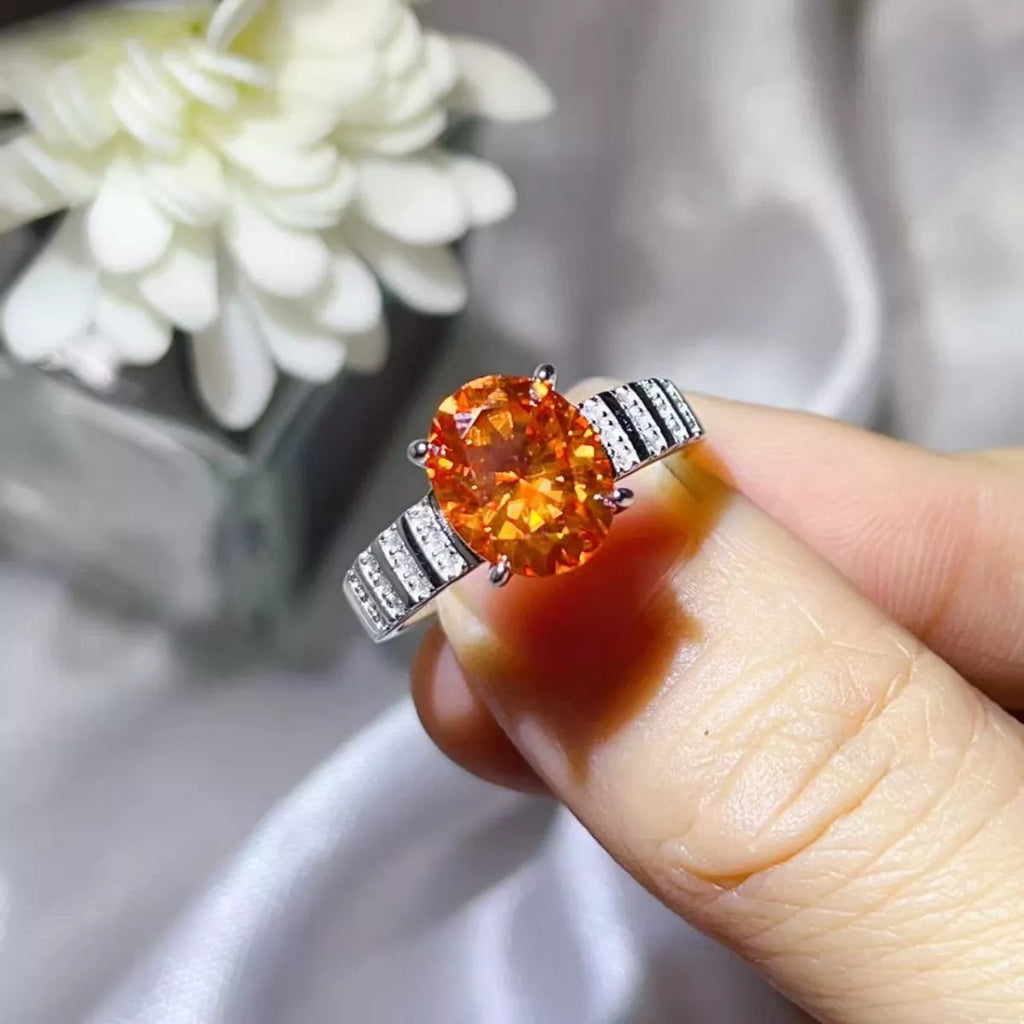 3 Carat Moissanite Oval 925 Sterling Silver Ring