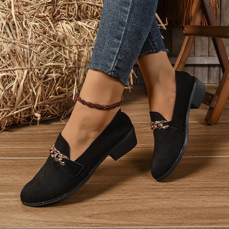 Women’s Pointed Toe Chunky Heel Shoes