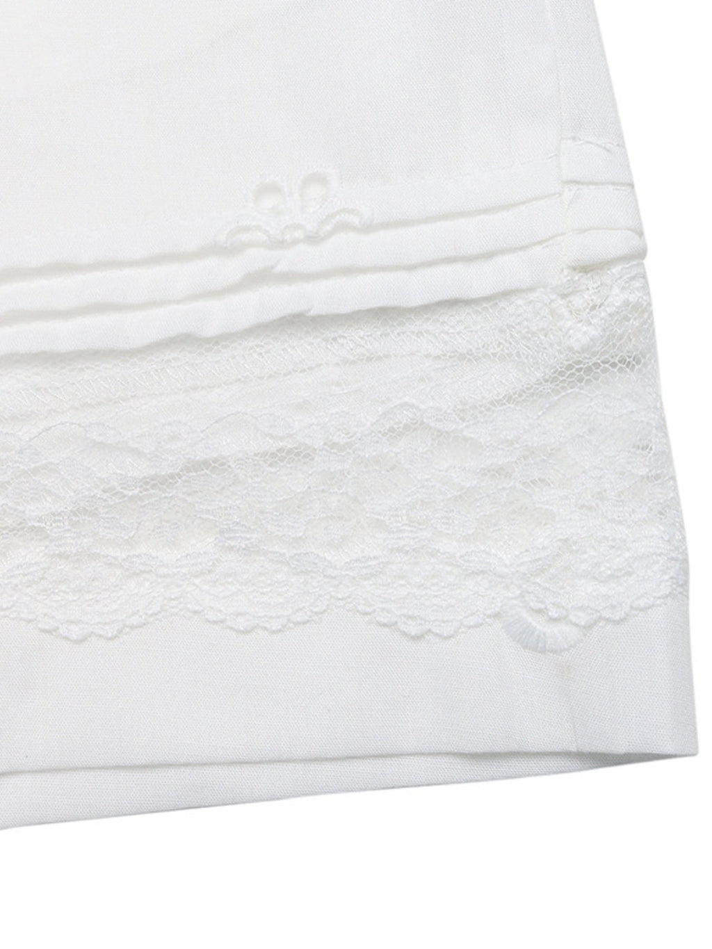 Embroidered Lace Hem Shorts