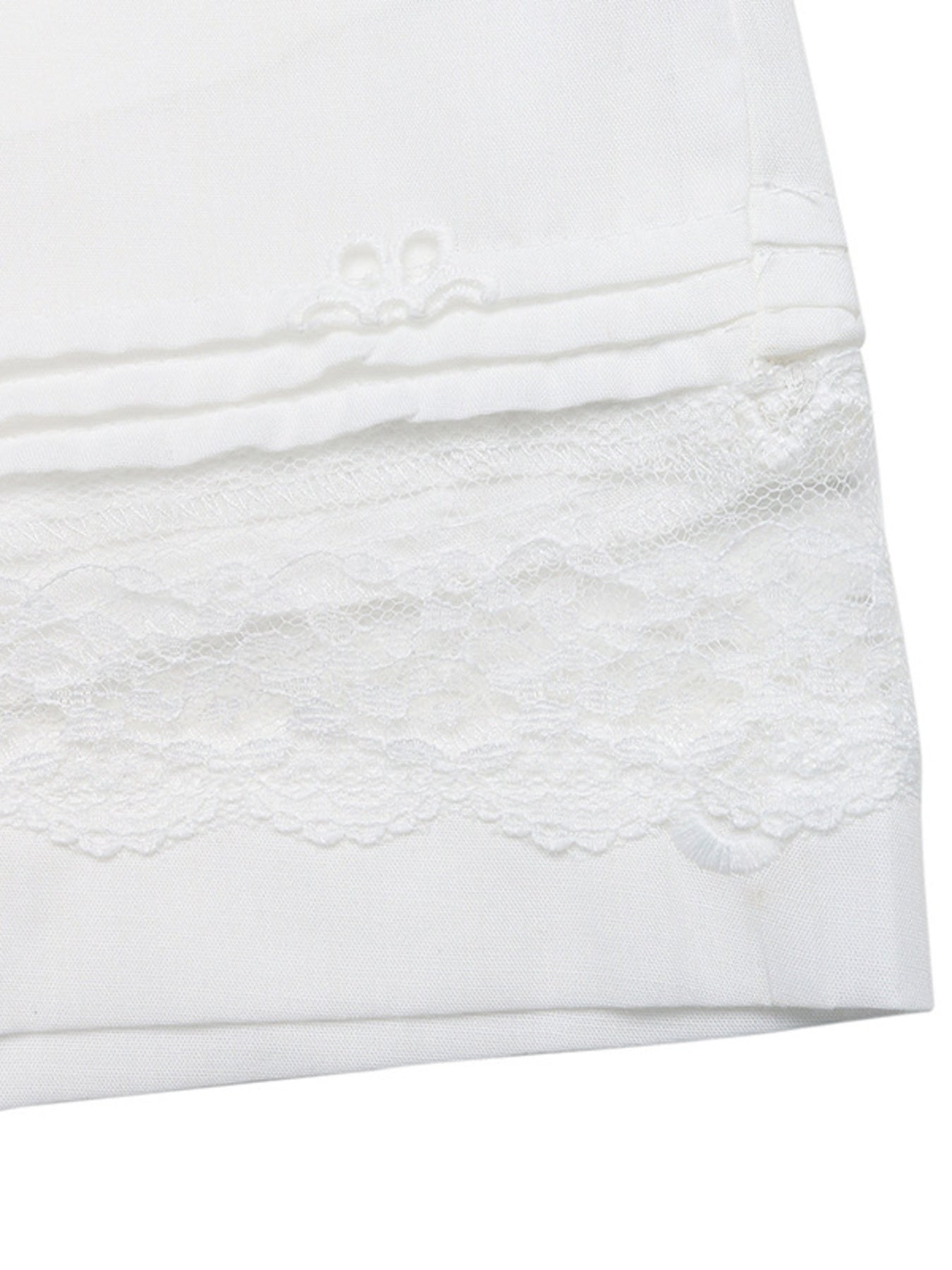 Embroidered Lace Hem Shorts