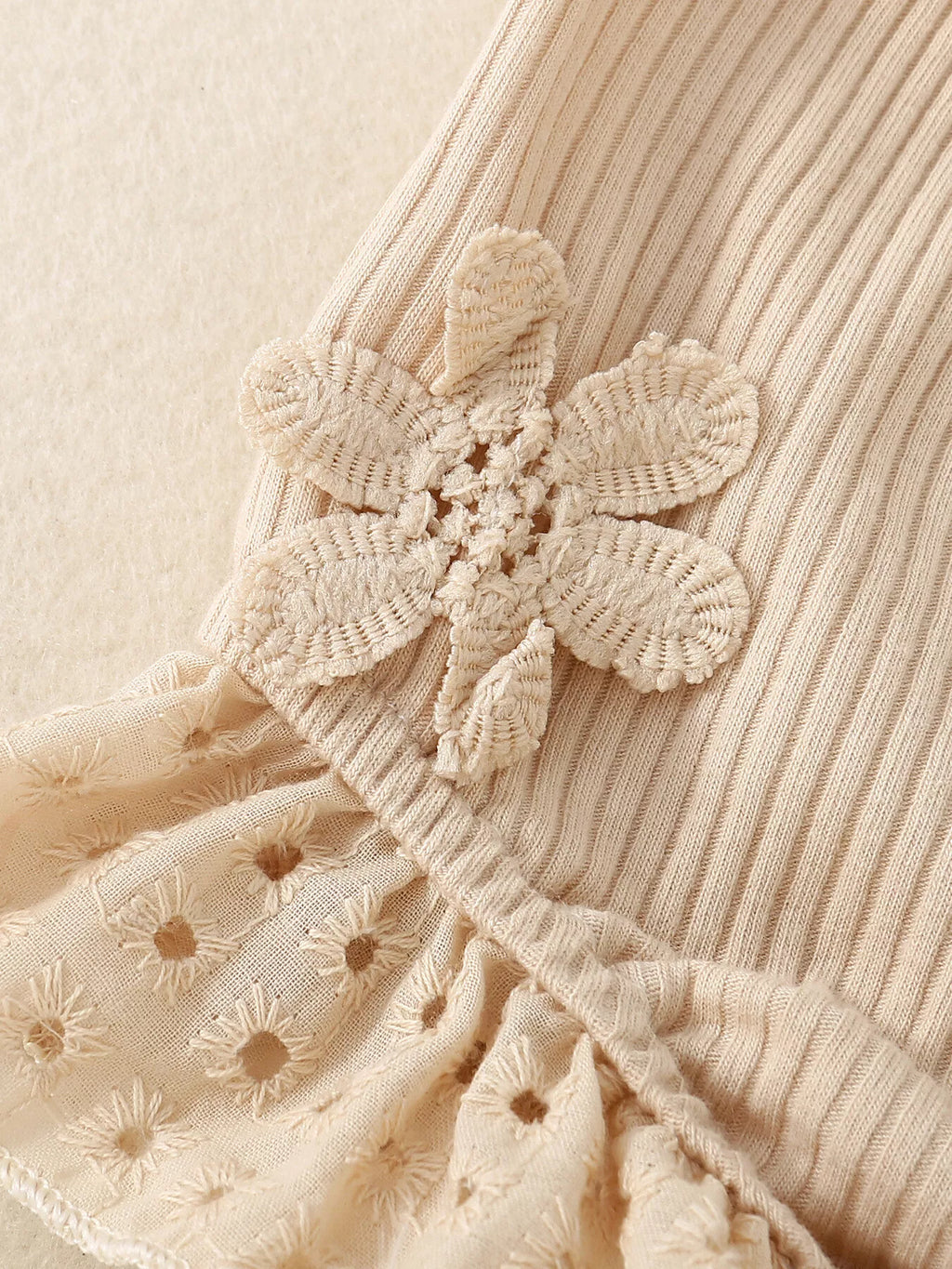 Children's Eyelet Smocked Tank Top and Ruffled Bloomers Set