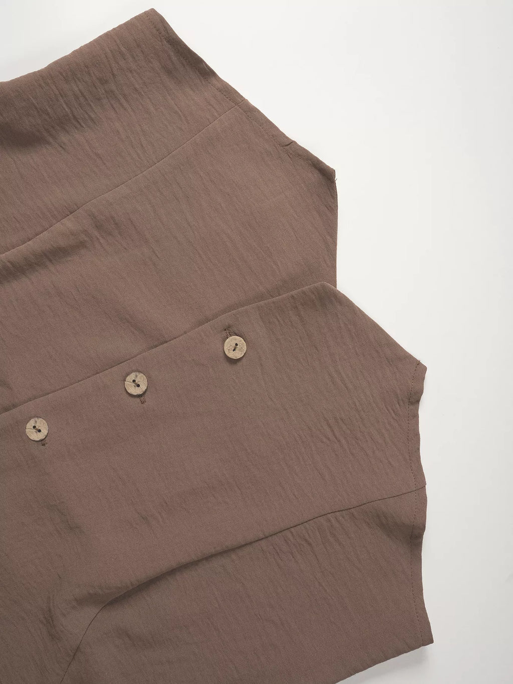 Button-Down Vest & Wide Leg Pants Set
