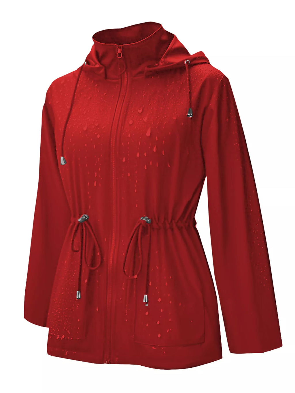 Zip Up Waterproof Hooded Outerwear