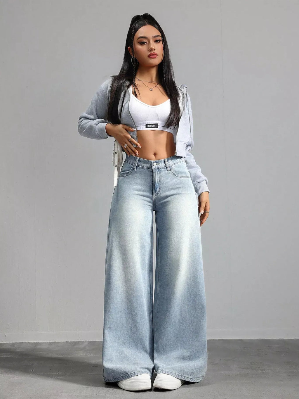 High Waisted Wide Leg Jeans