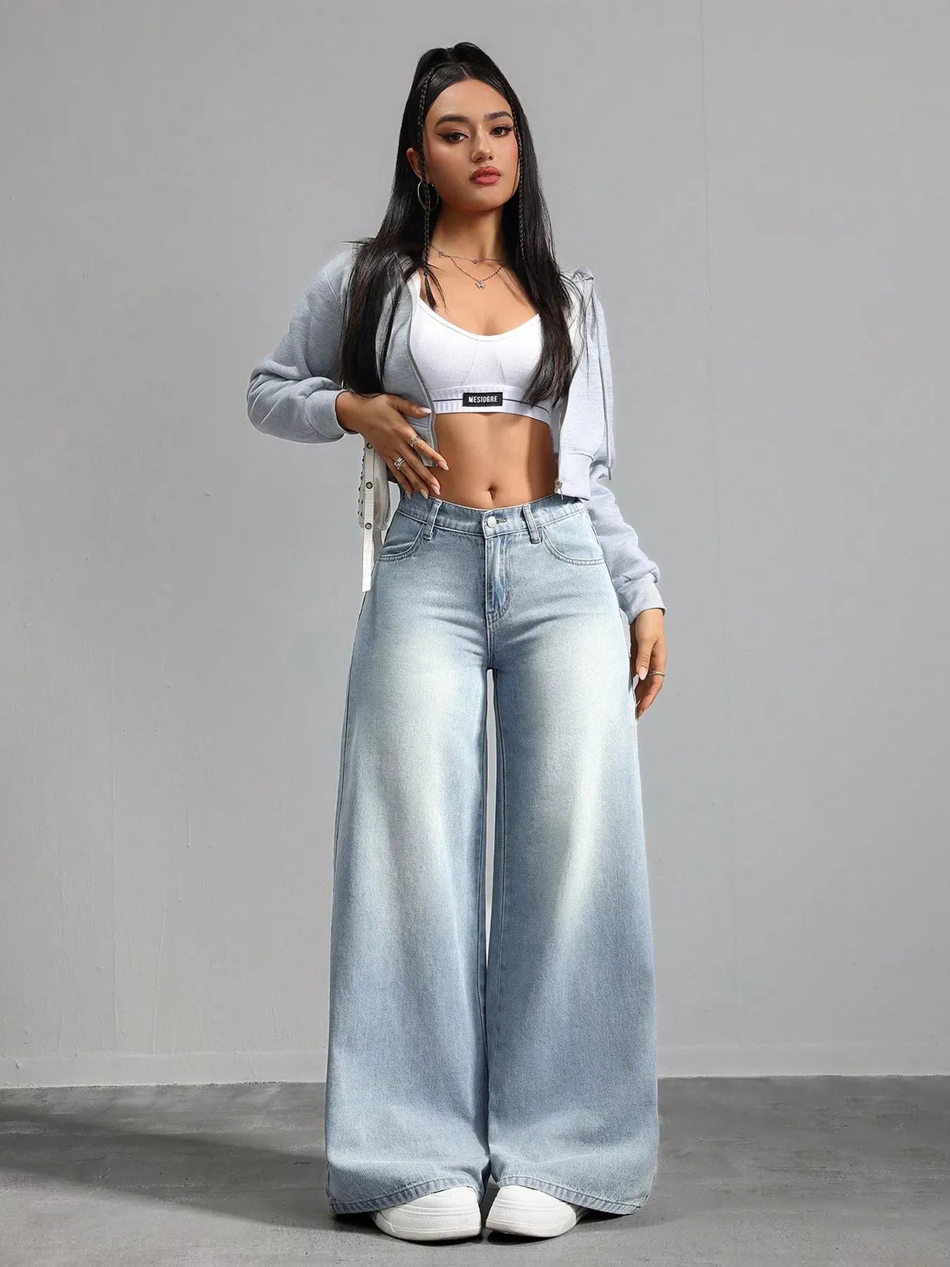 High Waisted Wide Leg Jeans