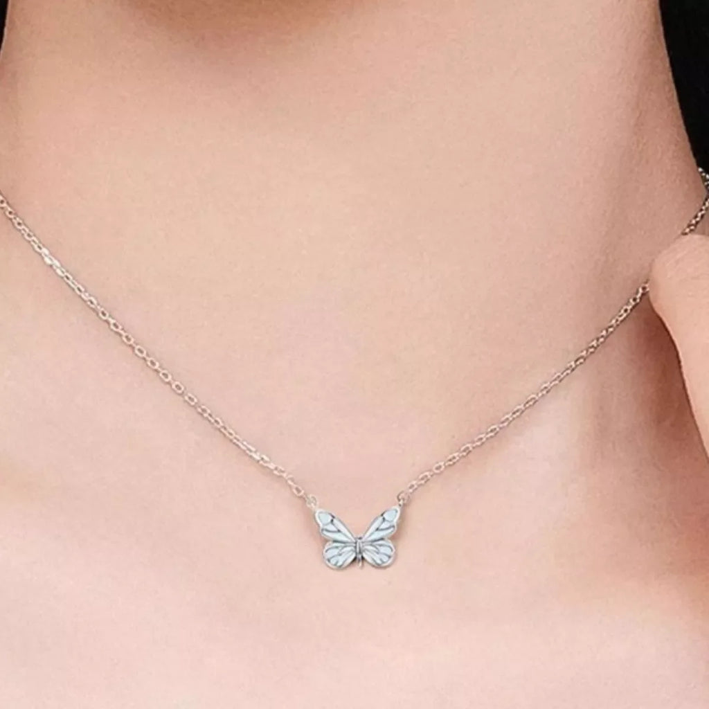 925 Sterling Silver Butterfly Necklace