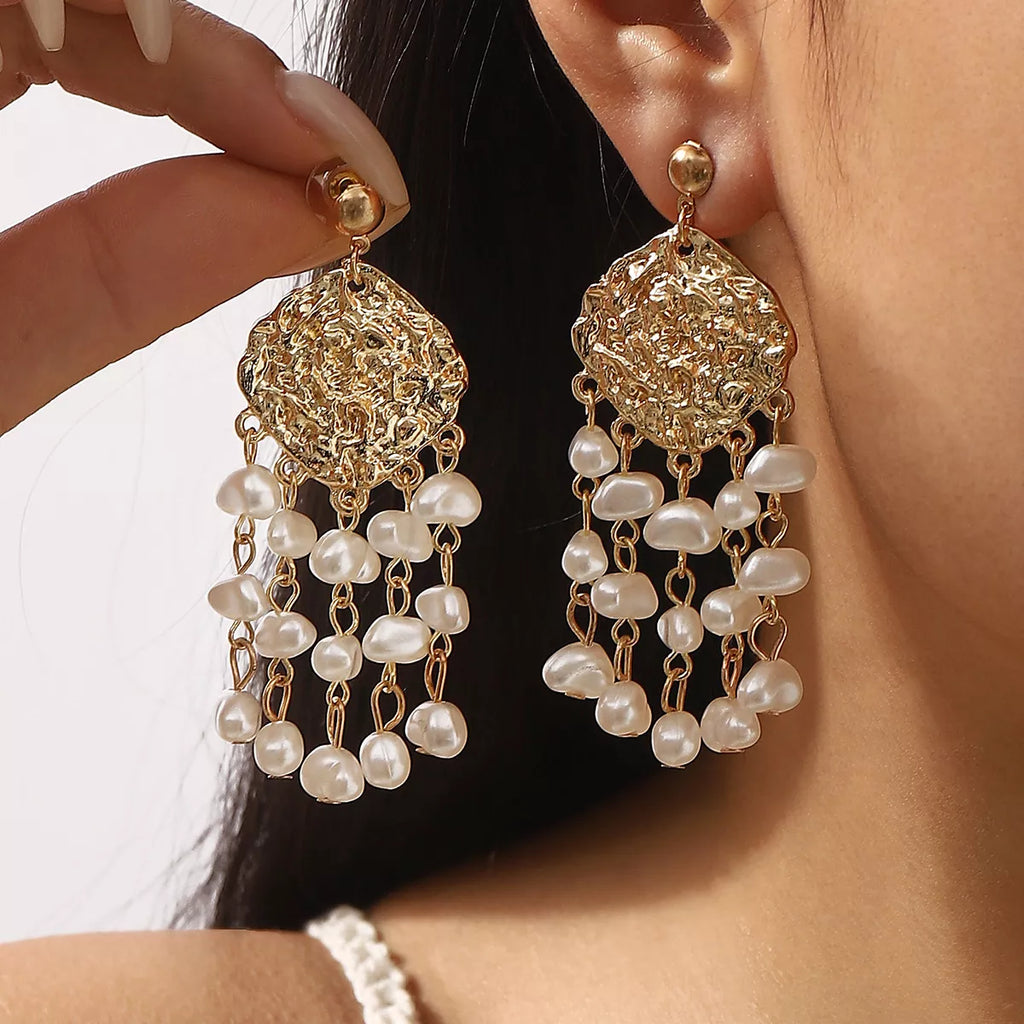 18K Gold-Plated Dangle Earrings
