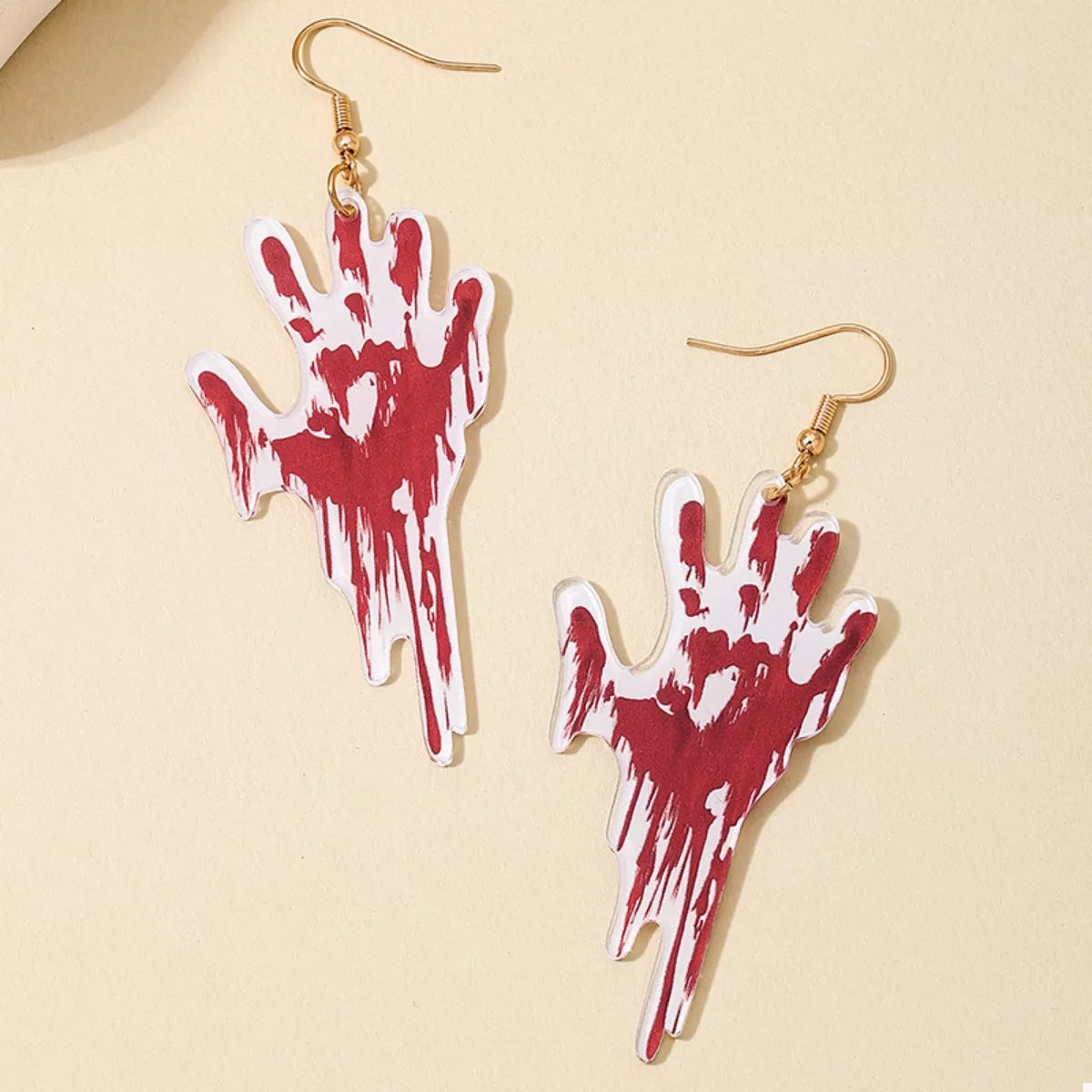 Halloween Bloody Hand Dangle Earrings
