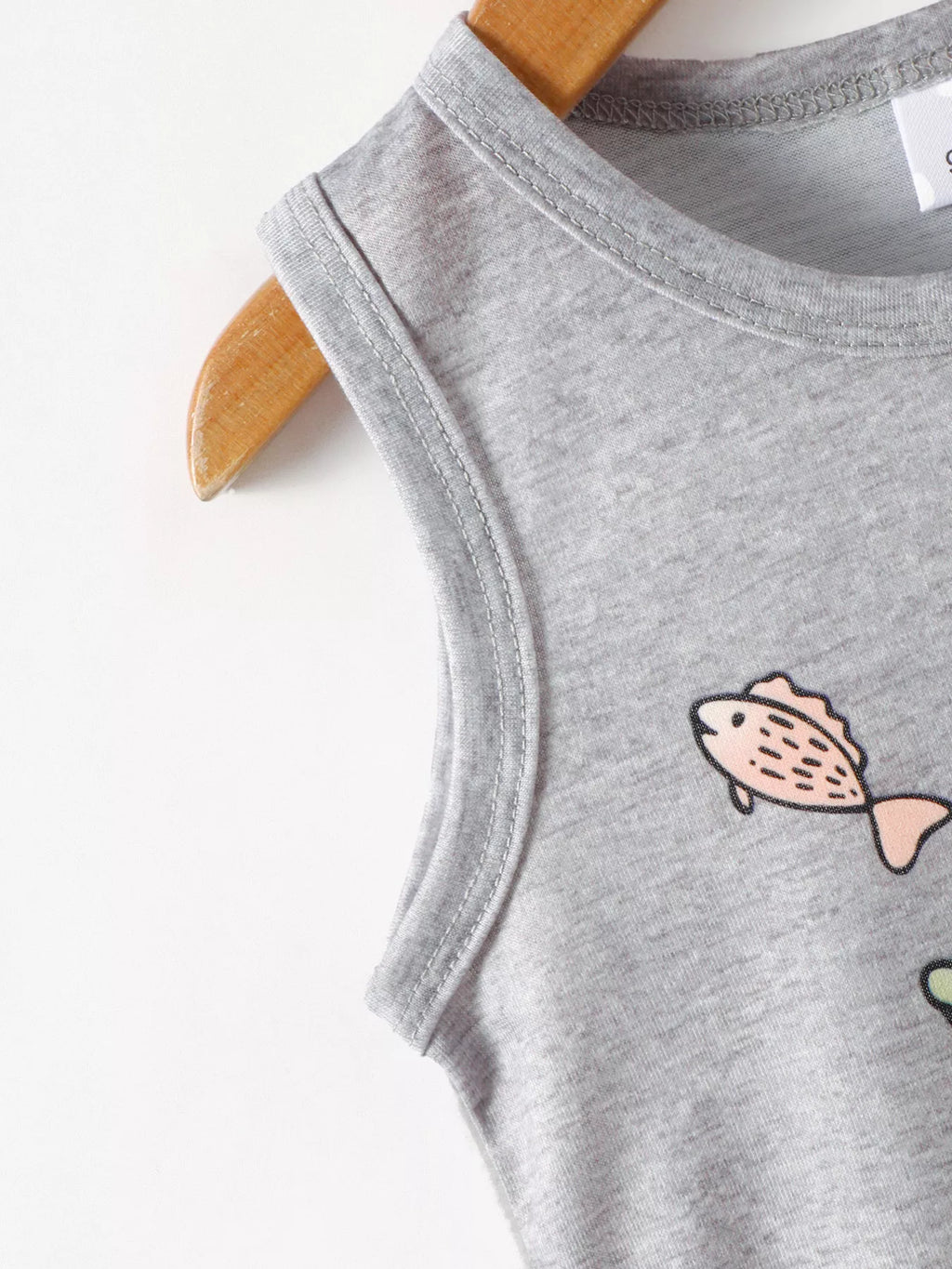 Children's Shark Graphic Tank Top & Shorts Set