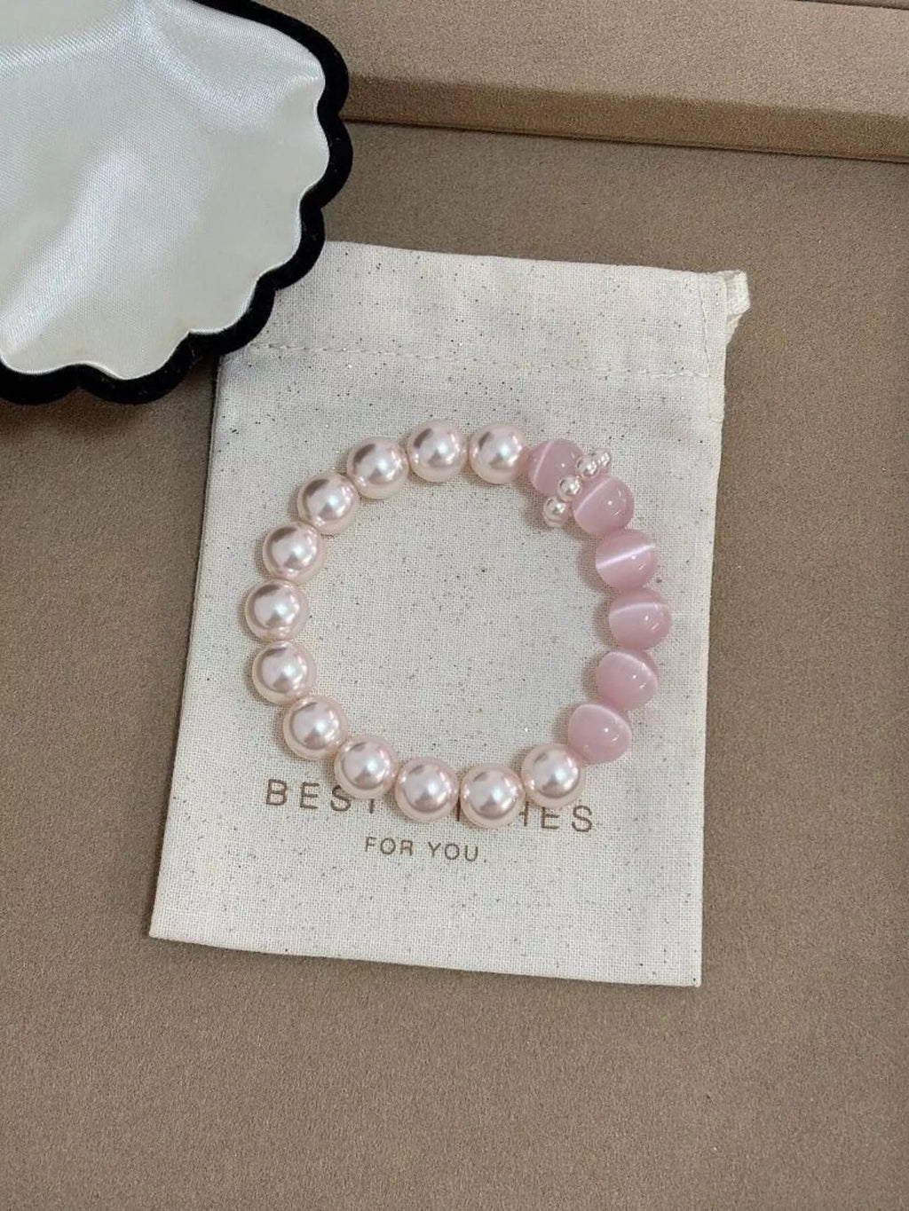 Pearl & Cat's Eye Stone Bracelet