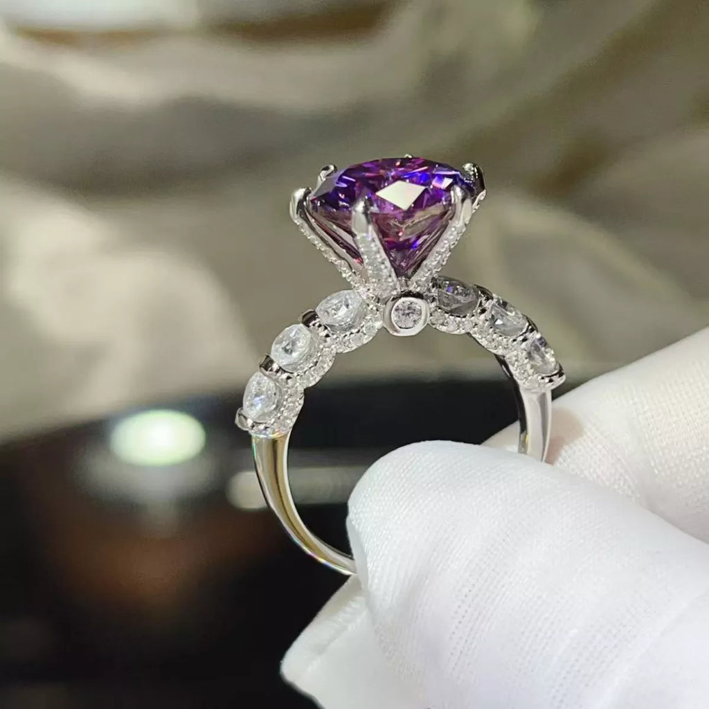 5 Carat Moissanite 6-Prong 925 Sterling Silver Ring
