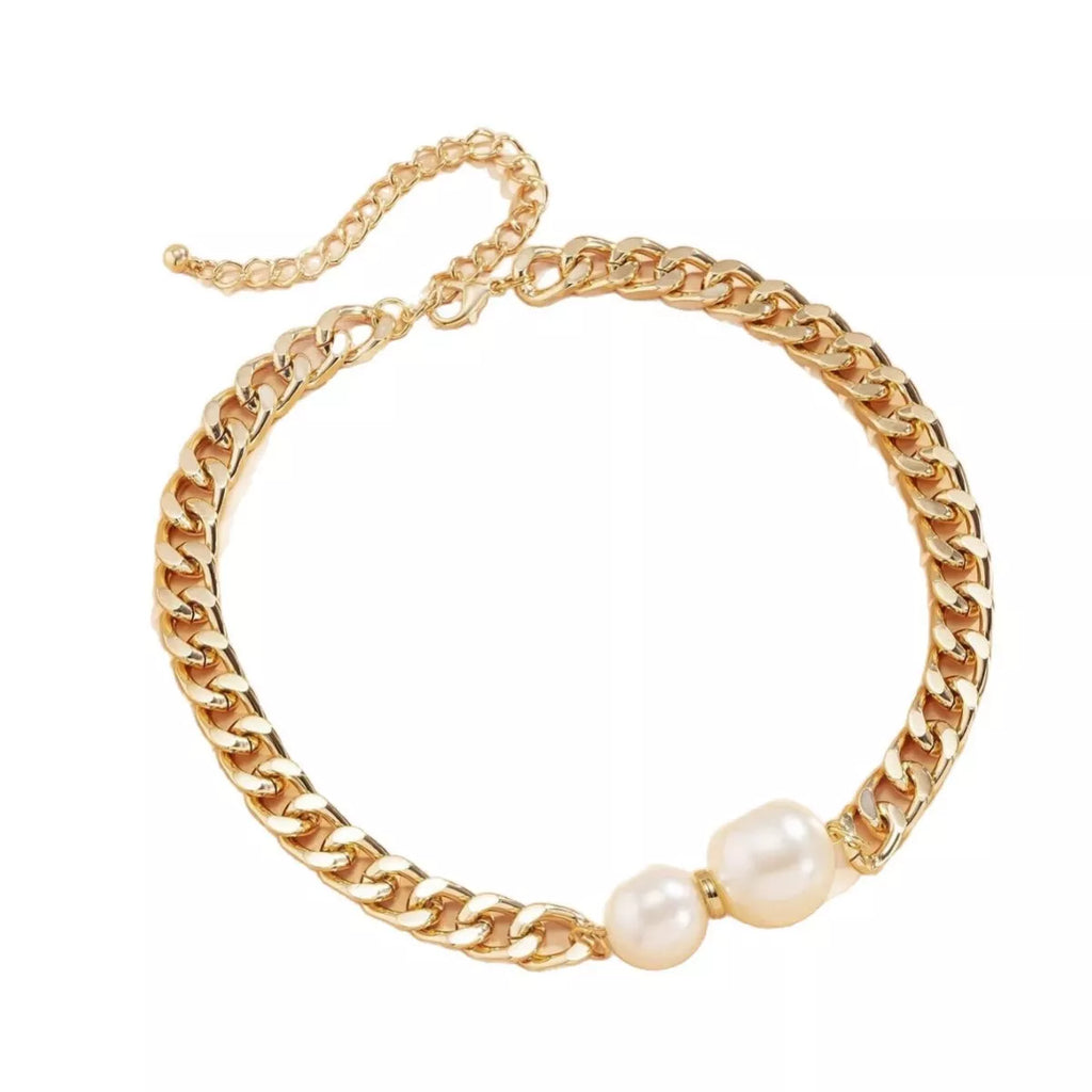 18K Gold-Plated Pearl Necklace