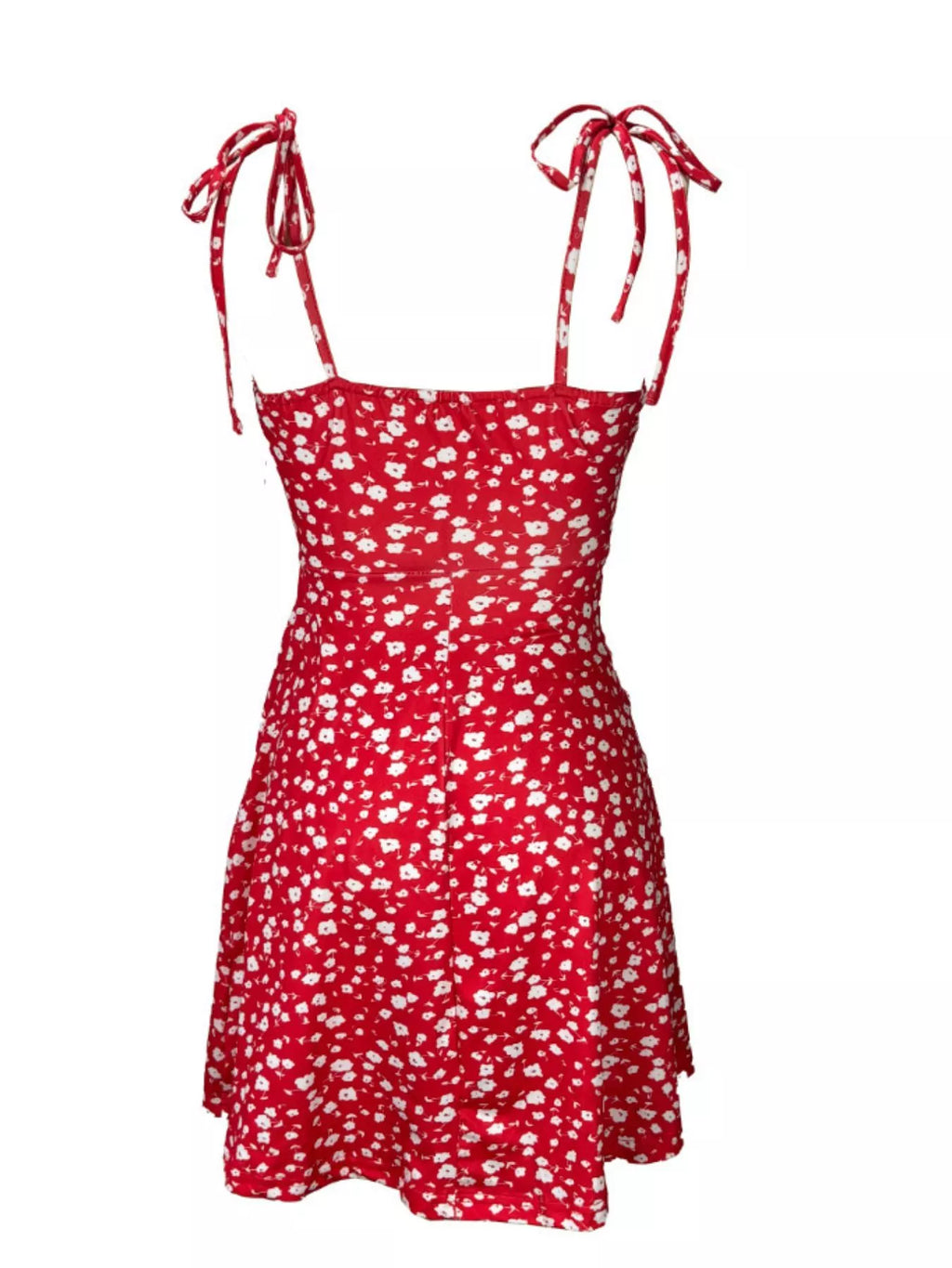 Floral Print Tie Strap Mini Dress