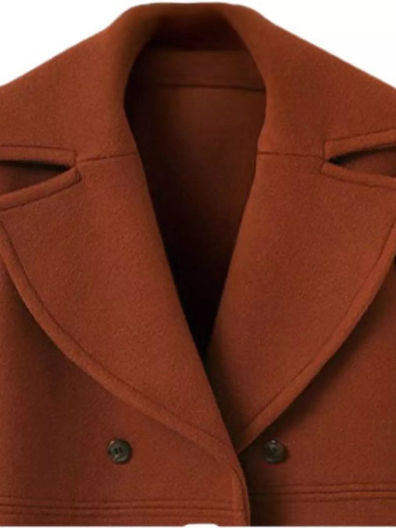 Double-Breasted Long Sleeve Coat