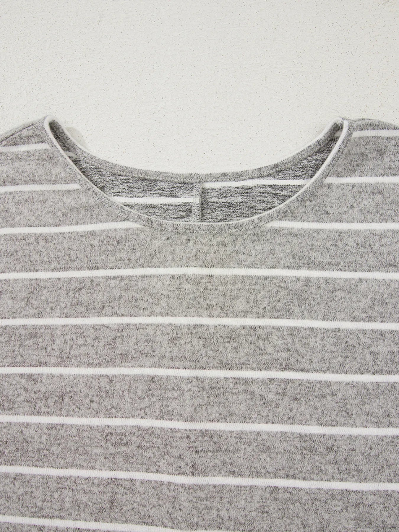 Stripe Dolman Sleeve Drop Shoulder Top