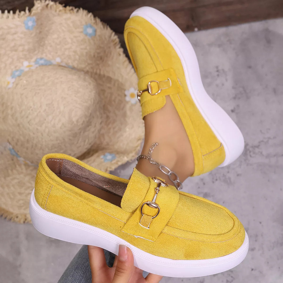 Round Toe Slip-Ons