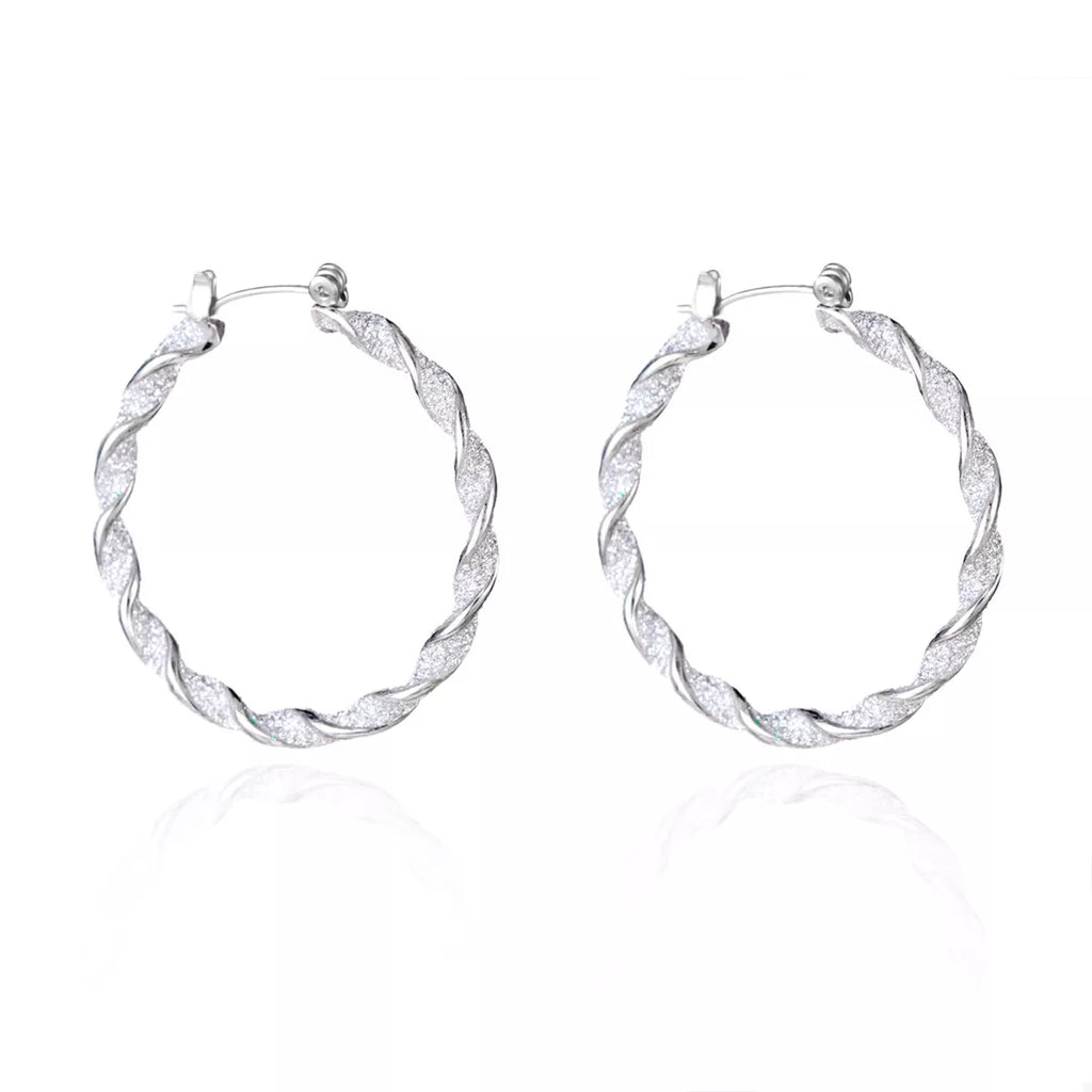 Christmas Twisted Hoop Earrings