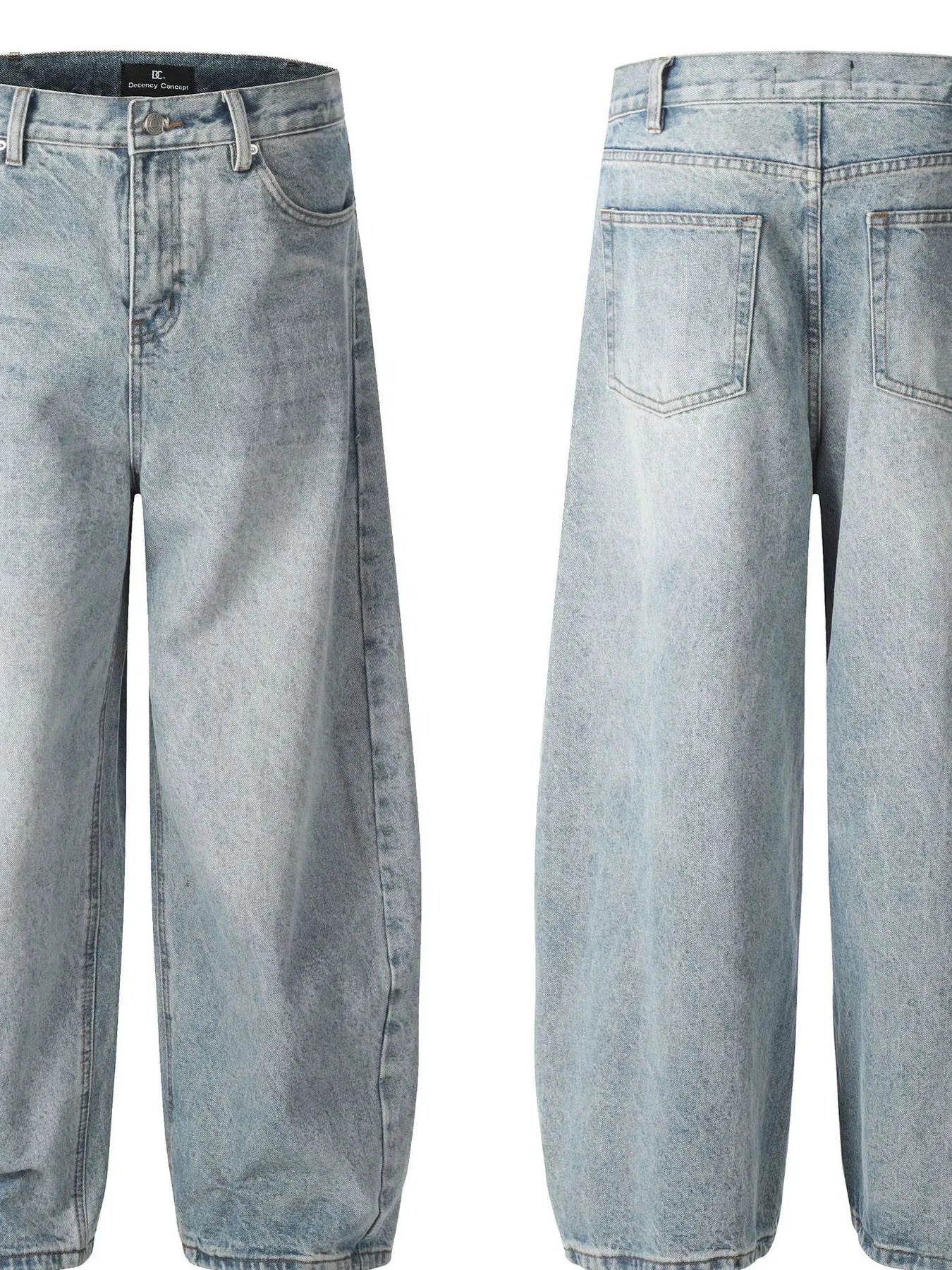Men's Washed Relaxed Fit Baggy Jeans