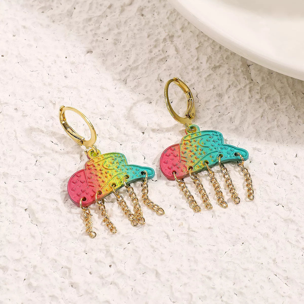 Rainbow Cloud Dangle Earrings