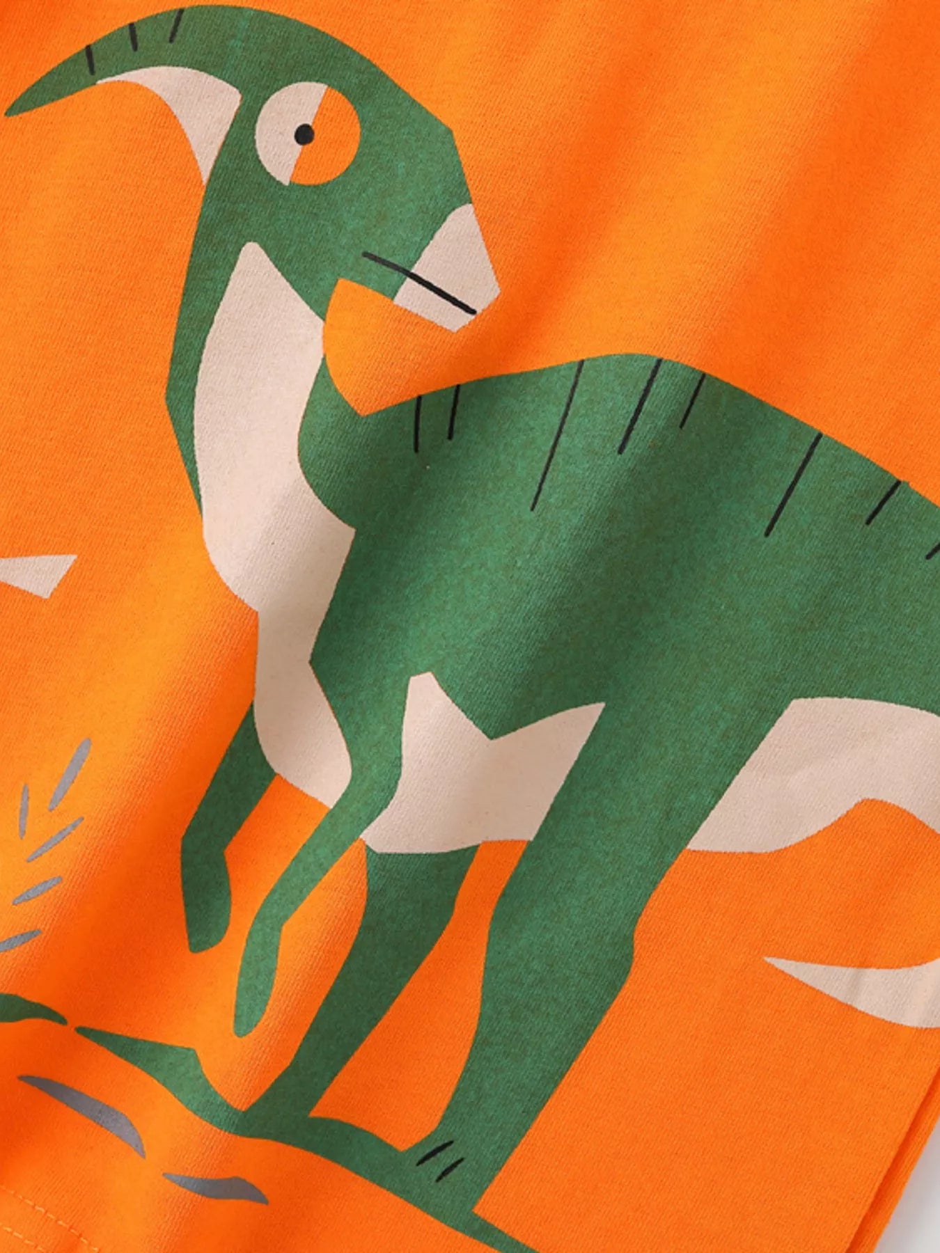 Children's Dinosaur Print Round Neck T-Shirt