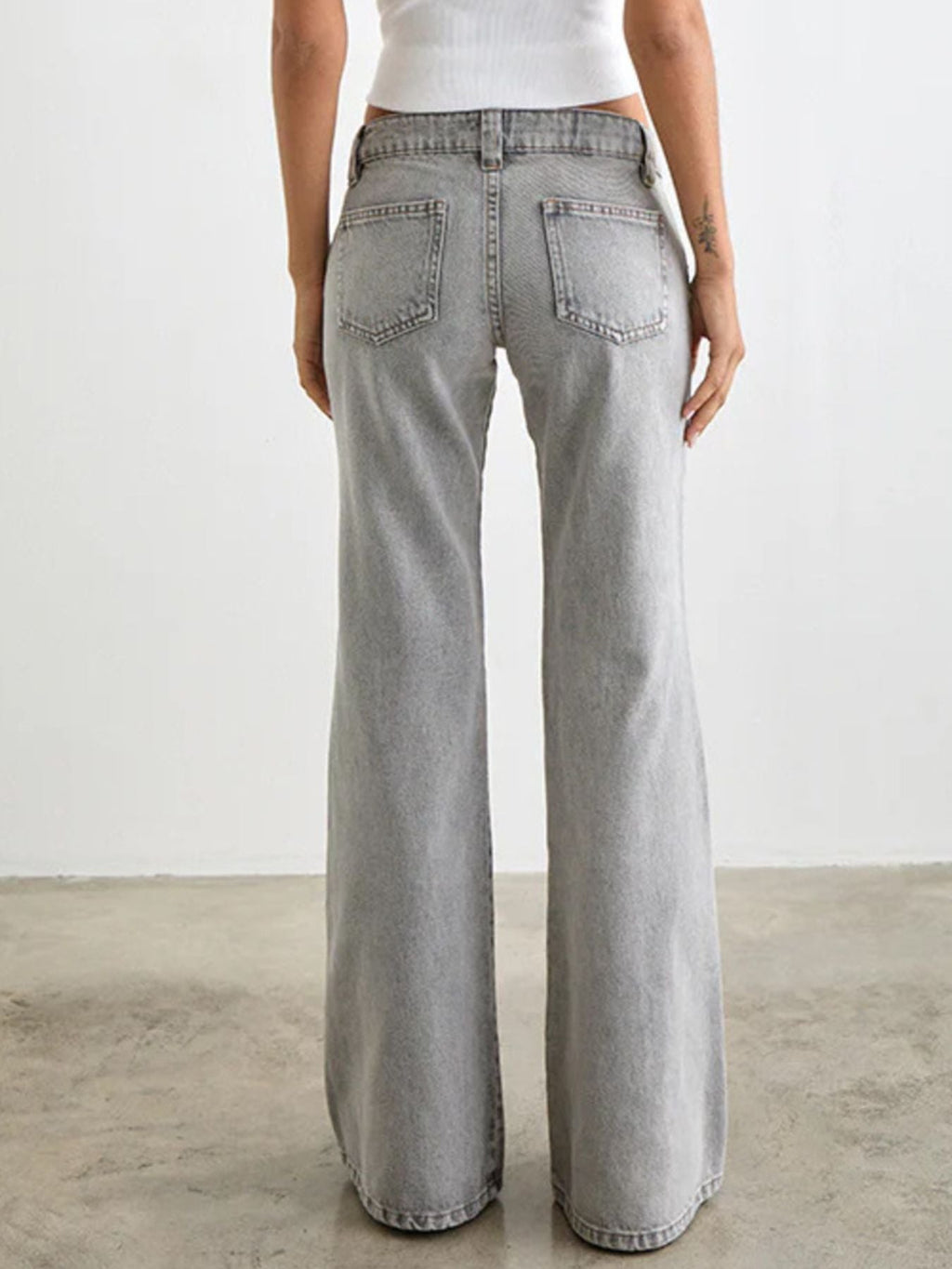 Low Rise Flare Leg Jeans