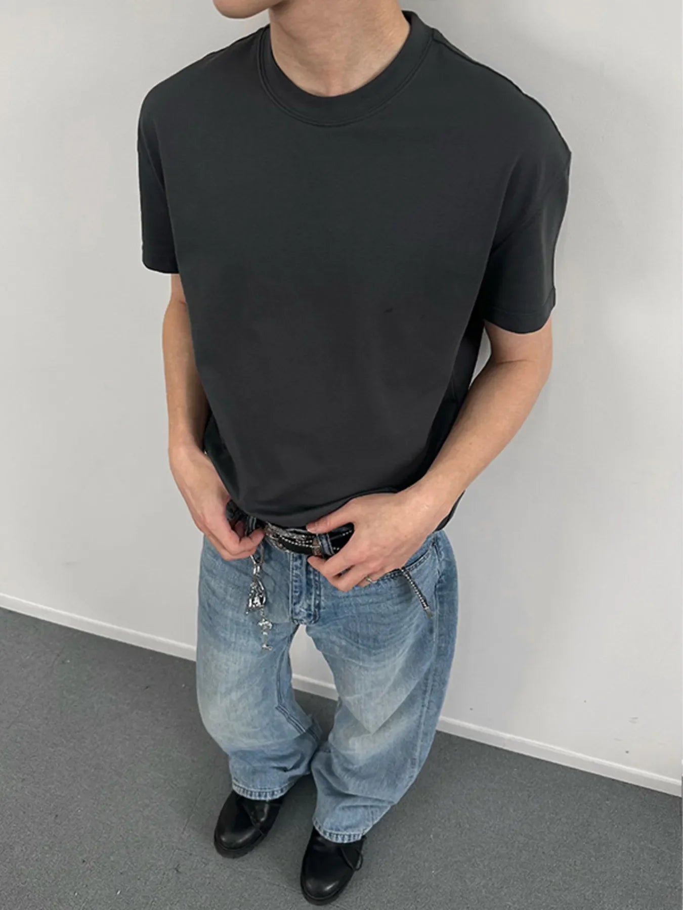 Men's Solid Color Casual T-Shirt