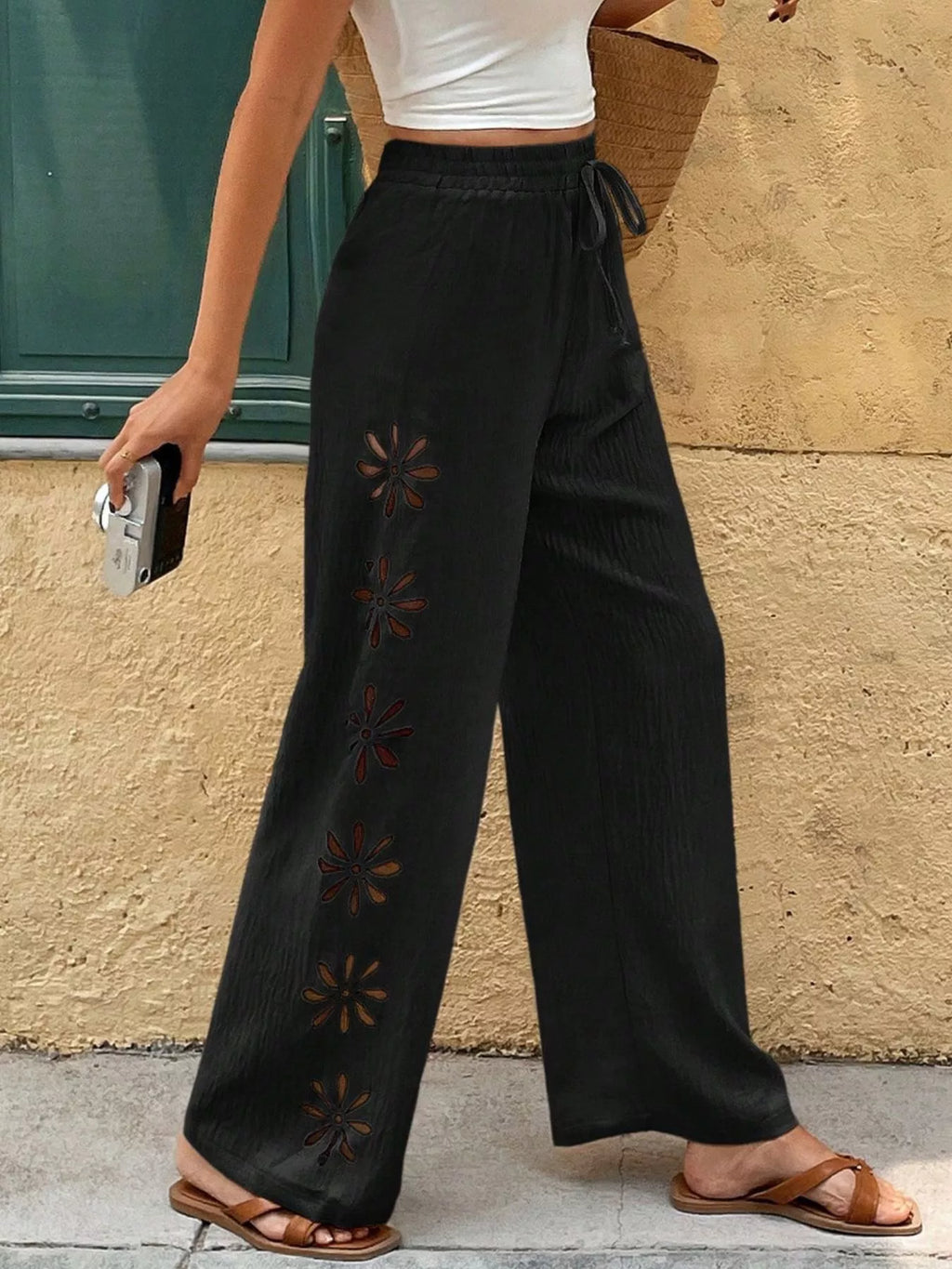 Casual Wide-Leg Pants