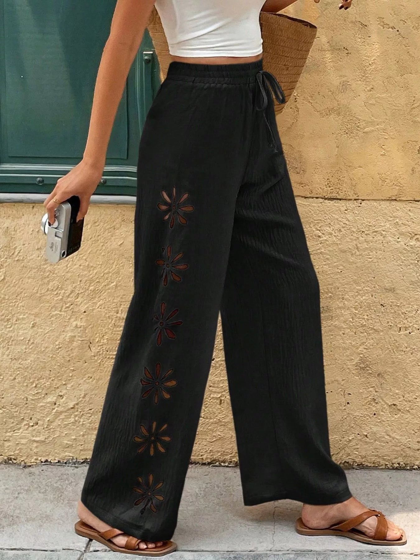 Casual Wide-Leg Pants