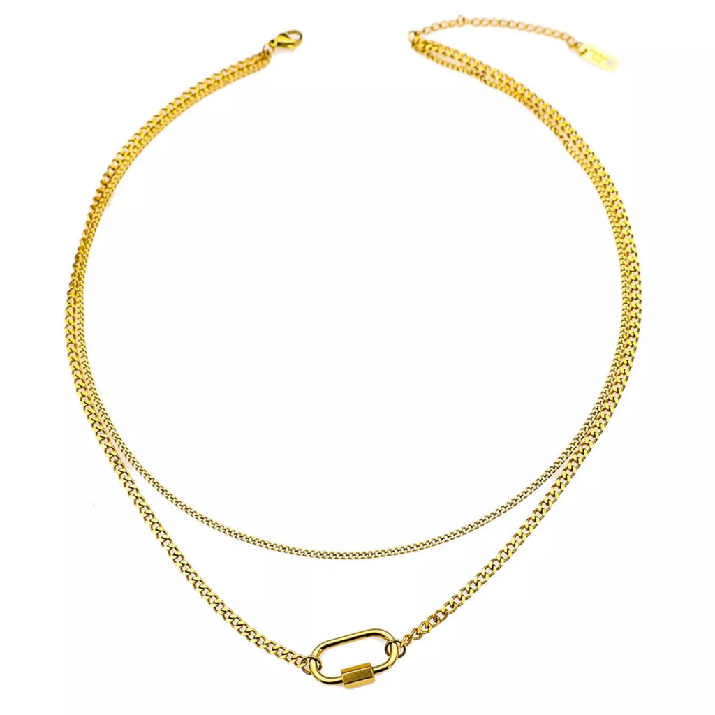 18K Gold-Plated Double Layered Necklace