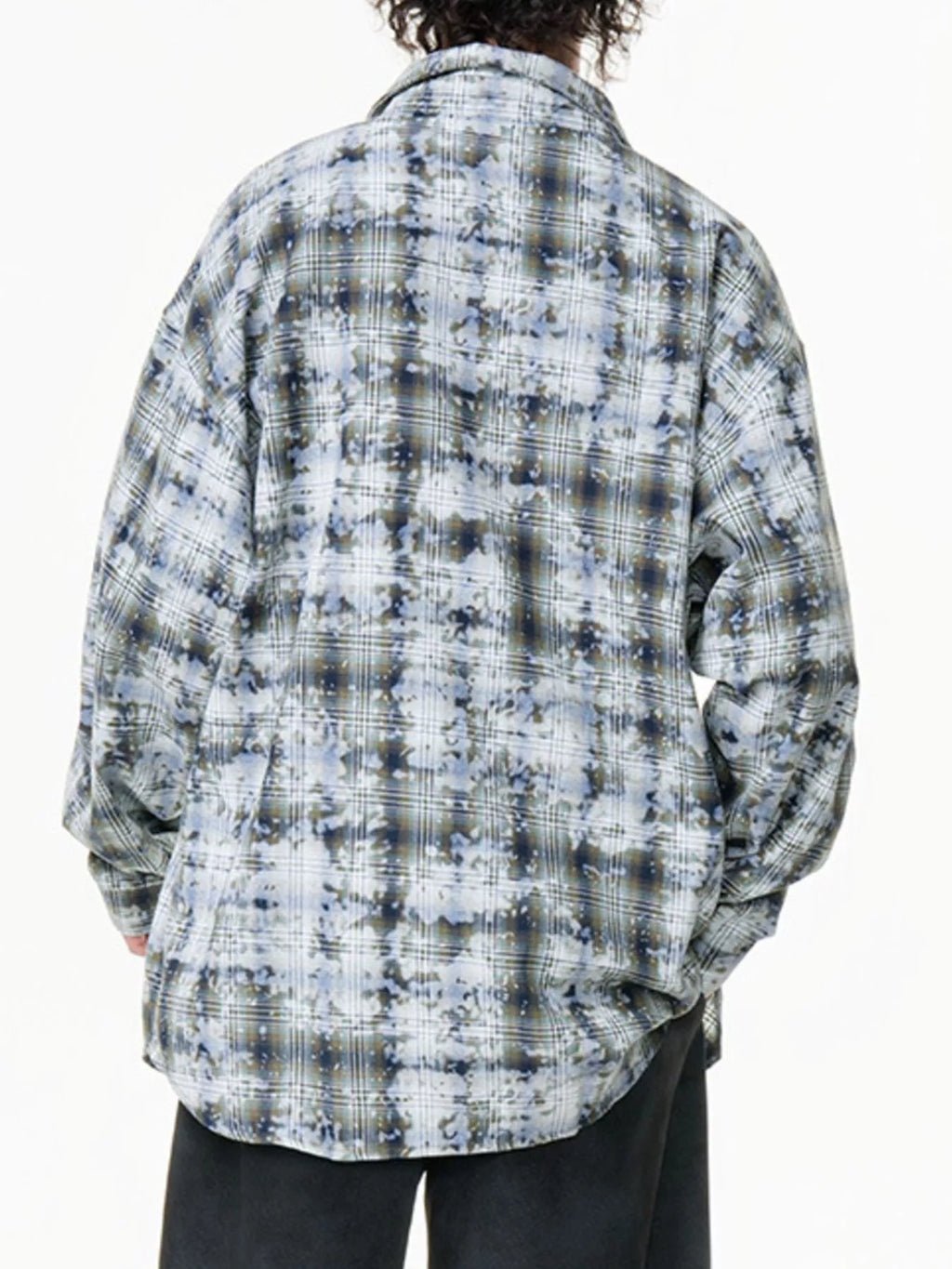Men's Plus Size Plaid Button Up Long Sleeve Shirt