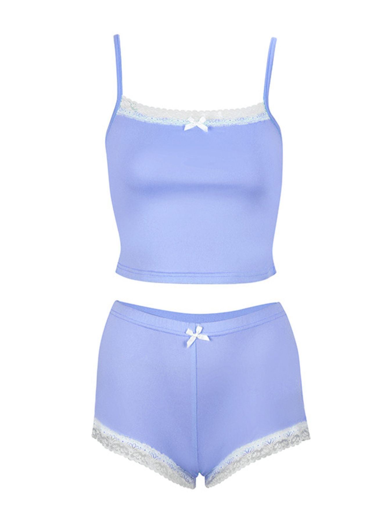Lace Trimmed Cami and Shorts Set