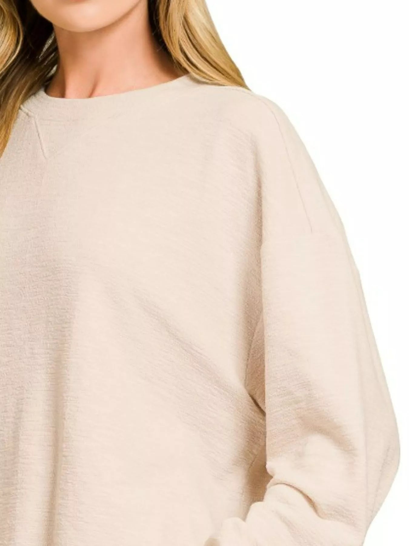 Zenana Slub Long Sleeve Top and Shorts Set