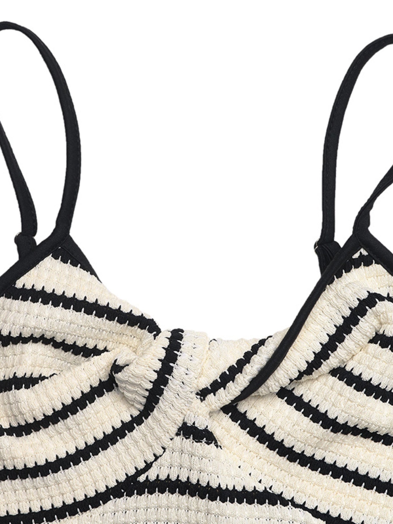 Striped Knit Twisted Bodycon Midi Dress