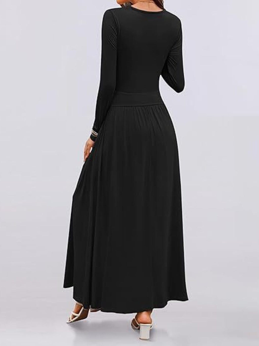 Long Sleeve Maxi Dress with Pockets