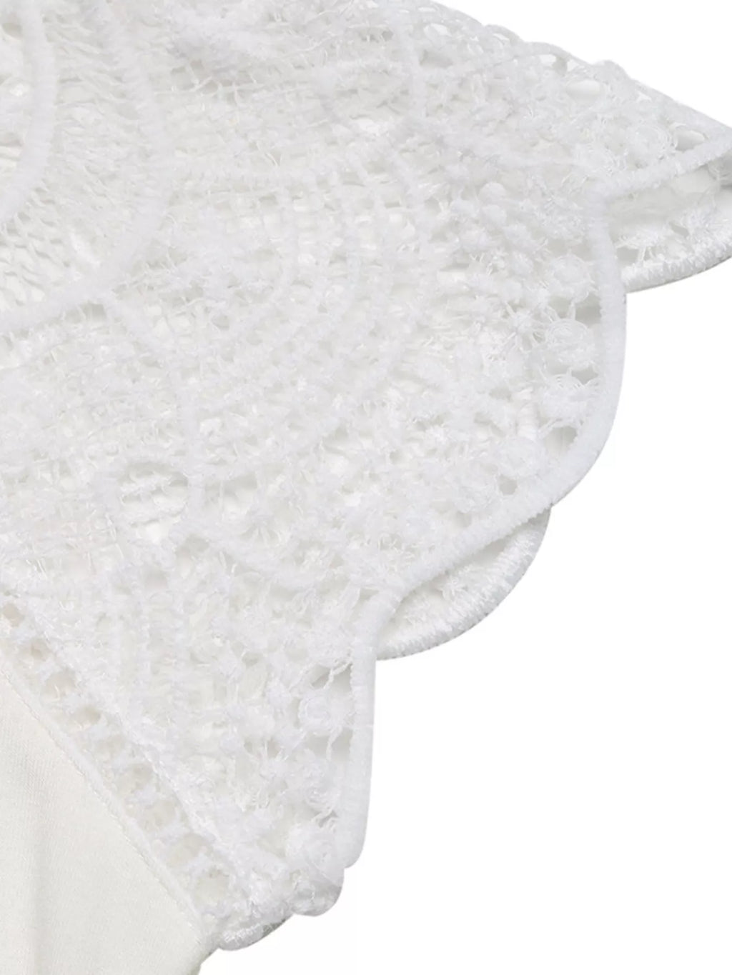Lace Sleeve Notched Top