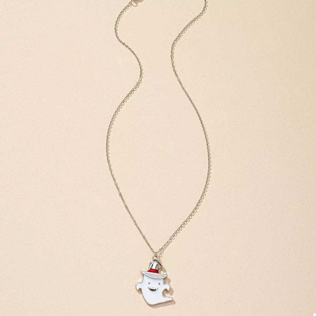 Halloween Cute Ghost Pendant Necklace