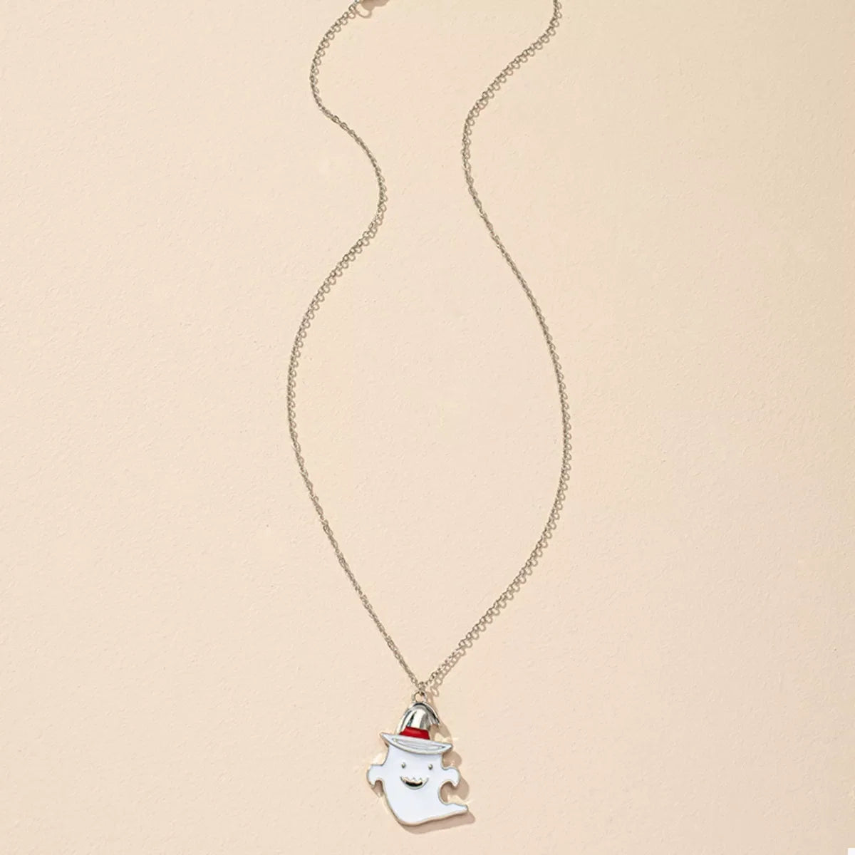Halloween Cute Ghost Pendant Necklace