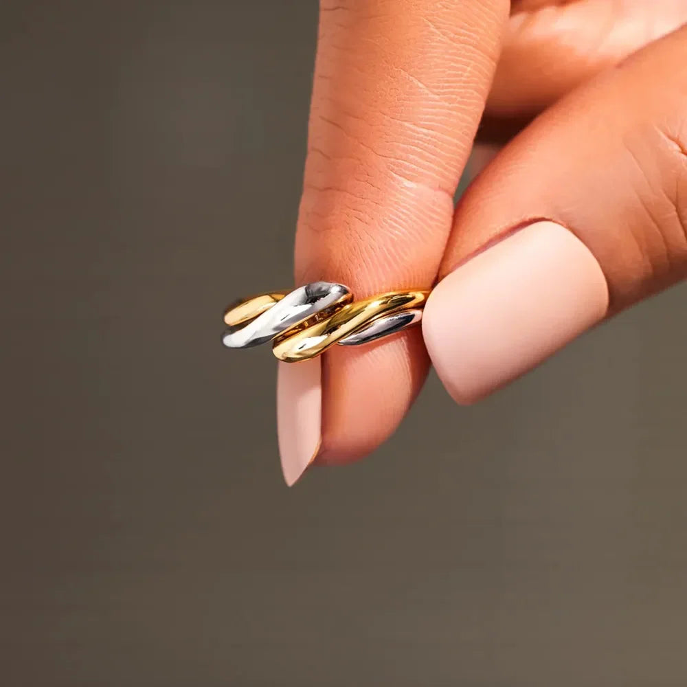 925 Sterling Silver Twisted Open Ring