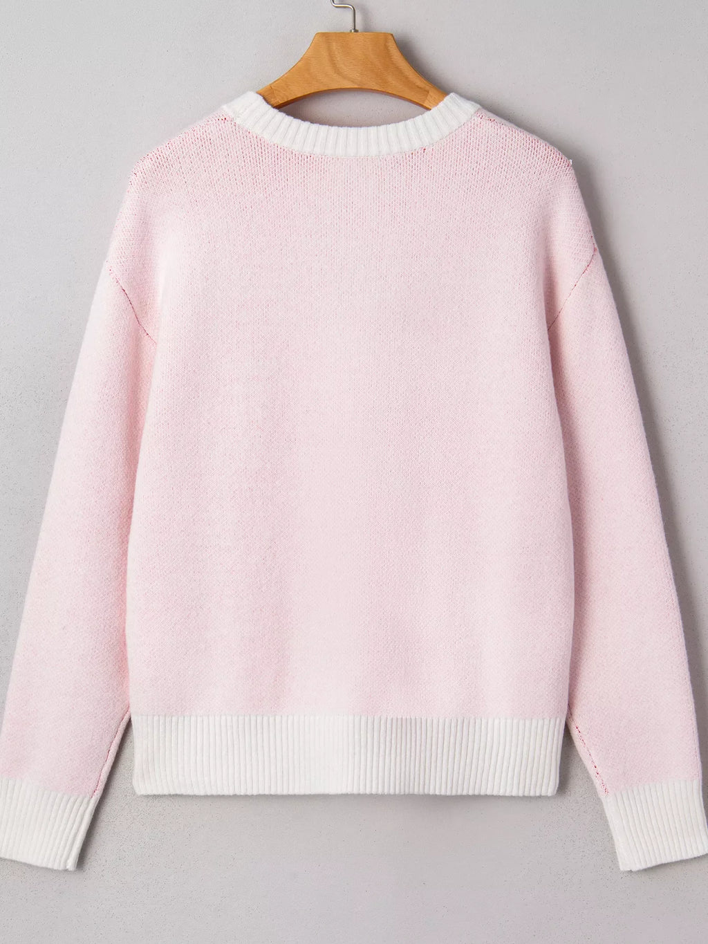 Cherry Pattern Drop Shoulder Sweater