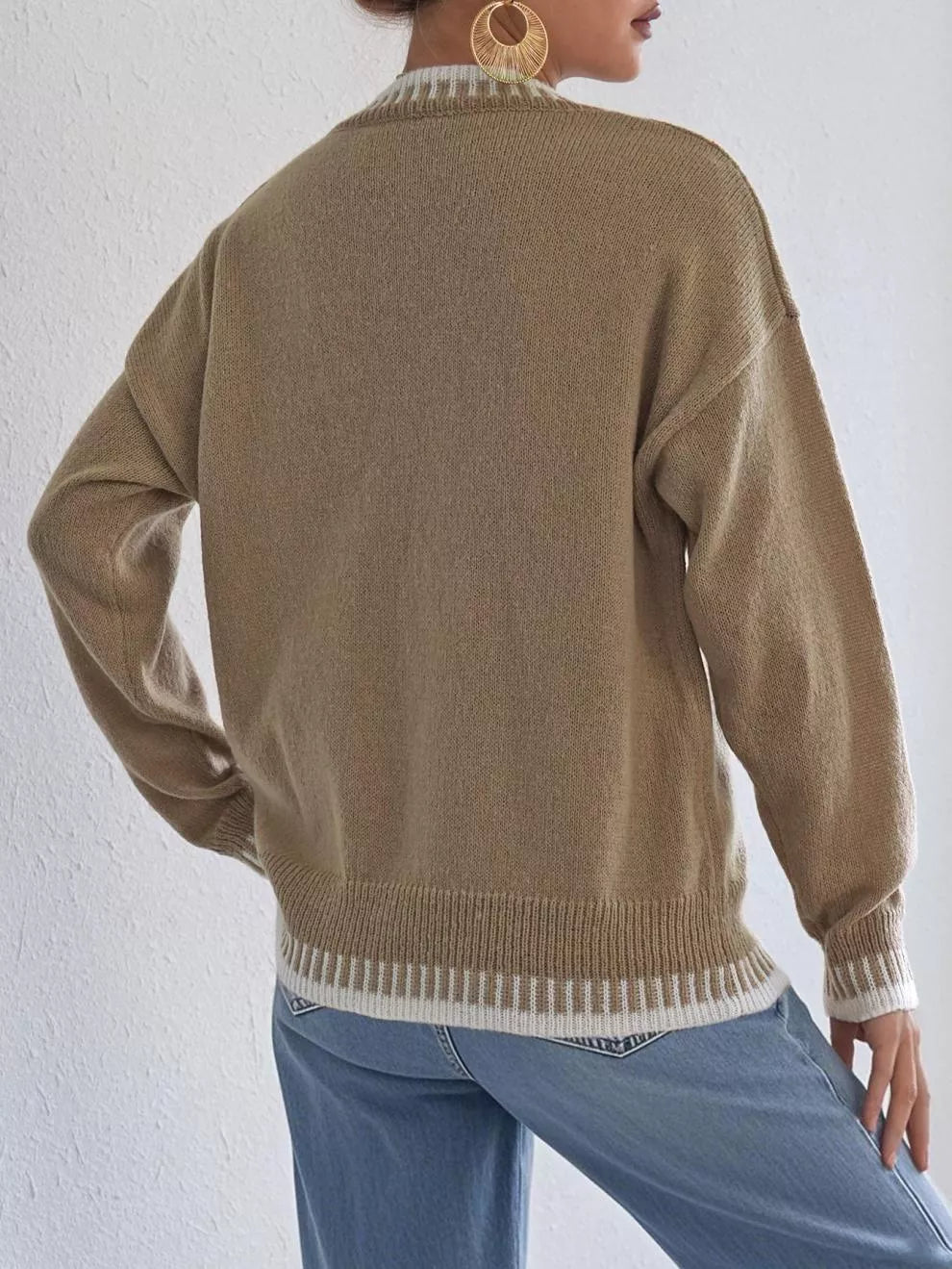 Relaxed Fit Long Sleeve Sweater