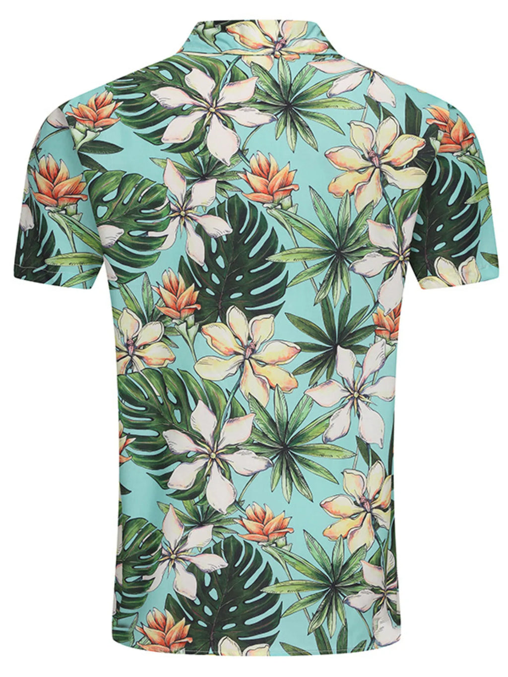 Men's Plus Size Printed Button Up Long Sleeve Shirt