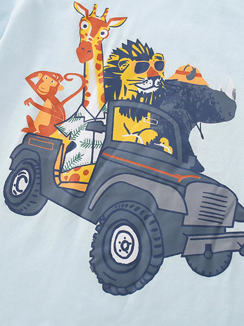 Children's Animal Graphic Tee and Shorts Set
