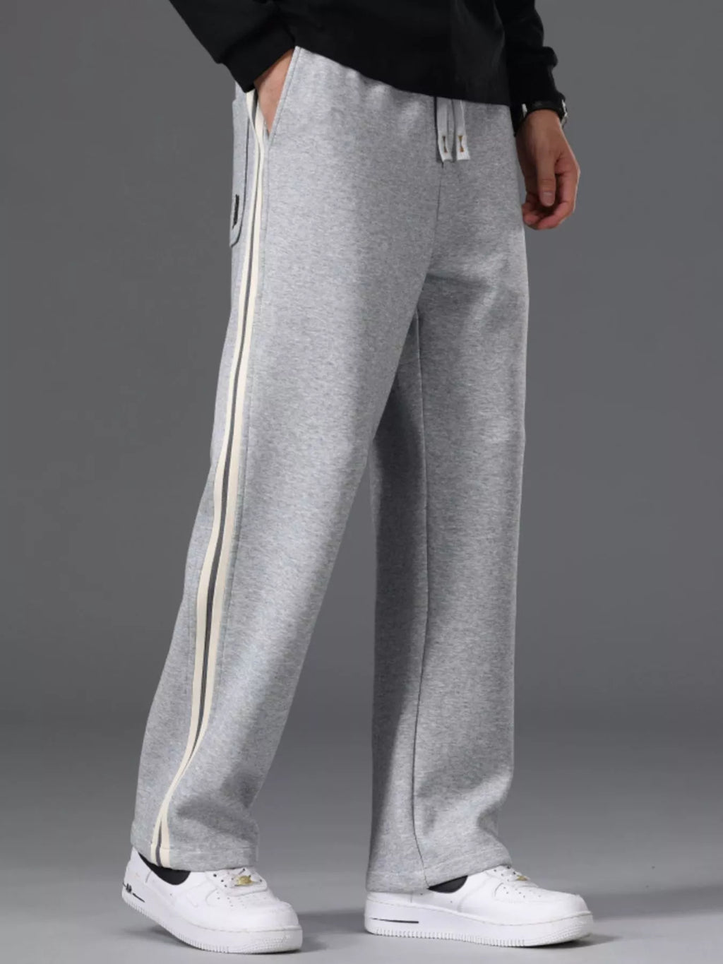 Men's Side Striped Casual Drawstring Pants
