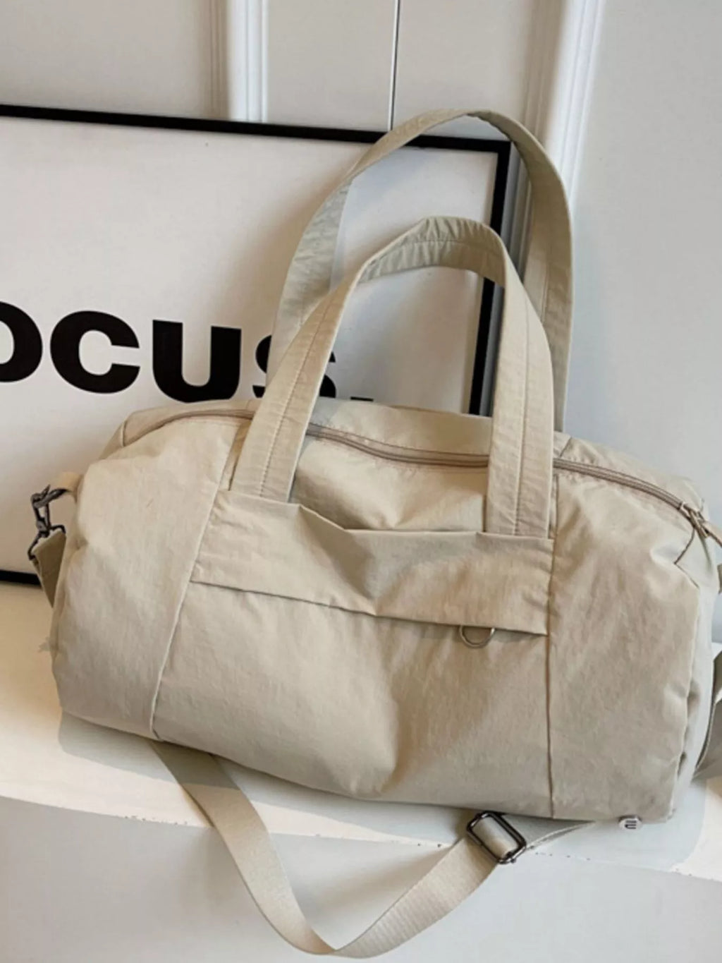 Solid Color Lightweight Travel Duffel Bag
