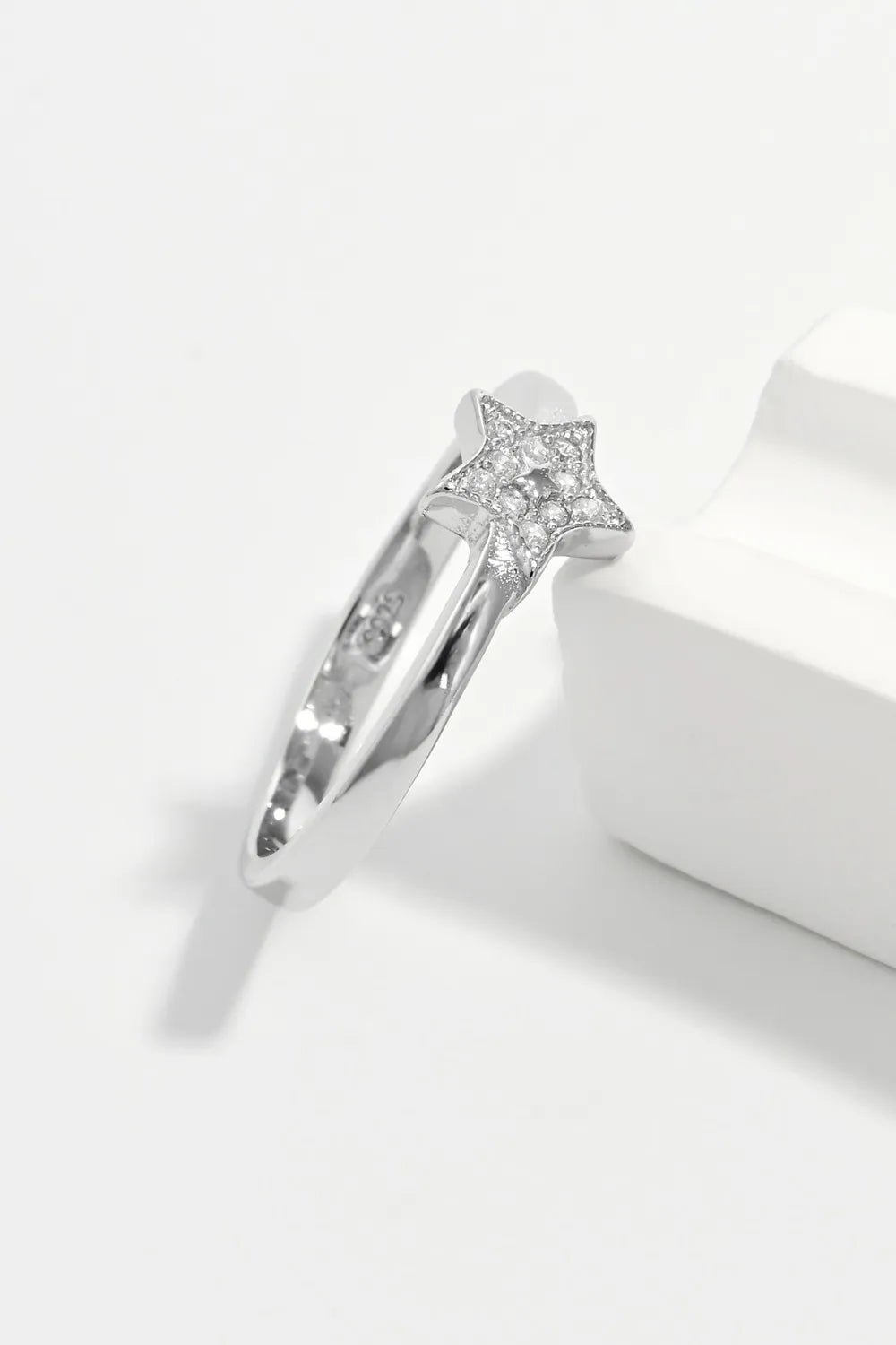 925 Sterling Silver Inland Zircon Star Ring