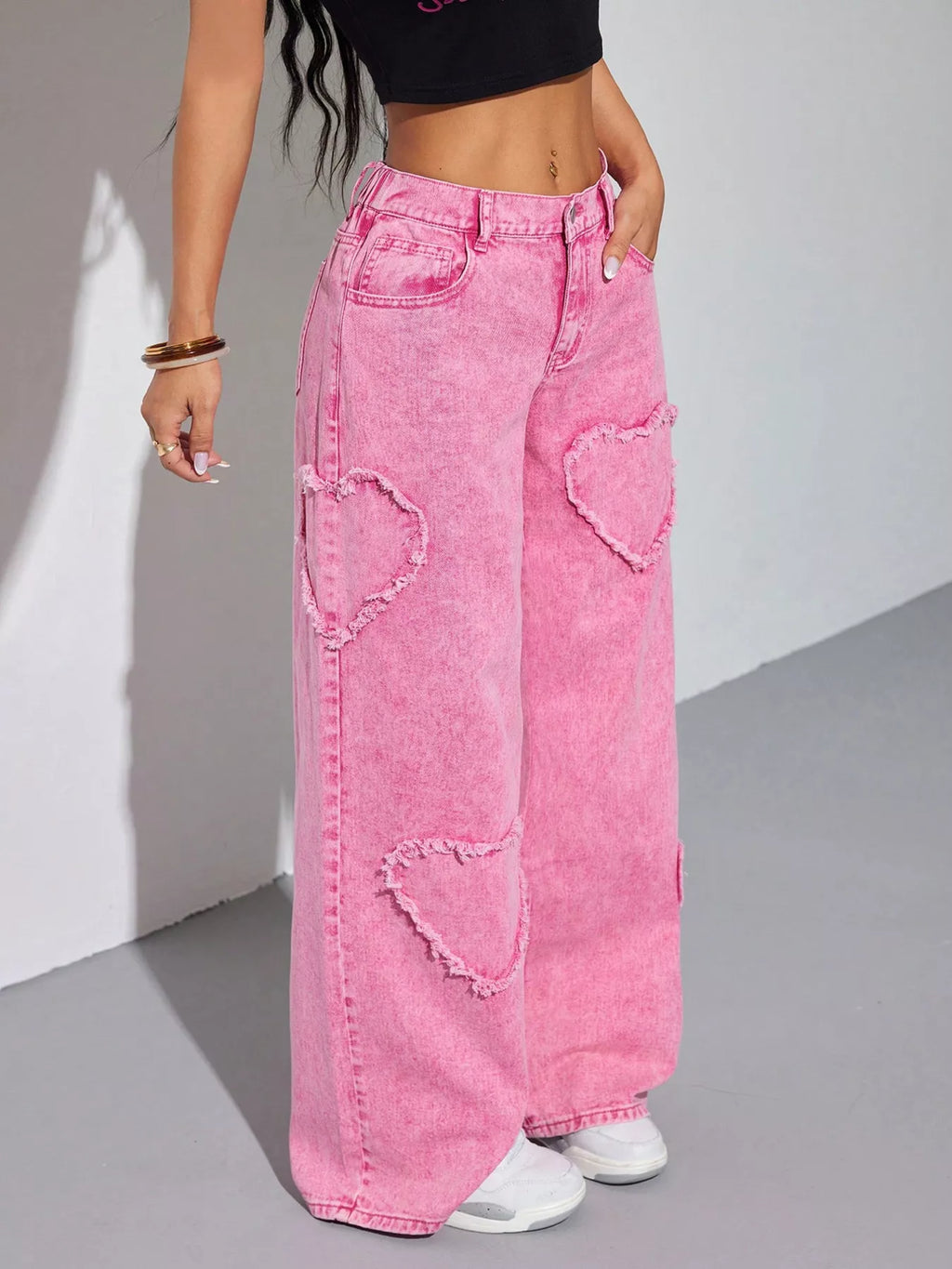 Heart Wide Leg Jeans