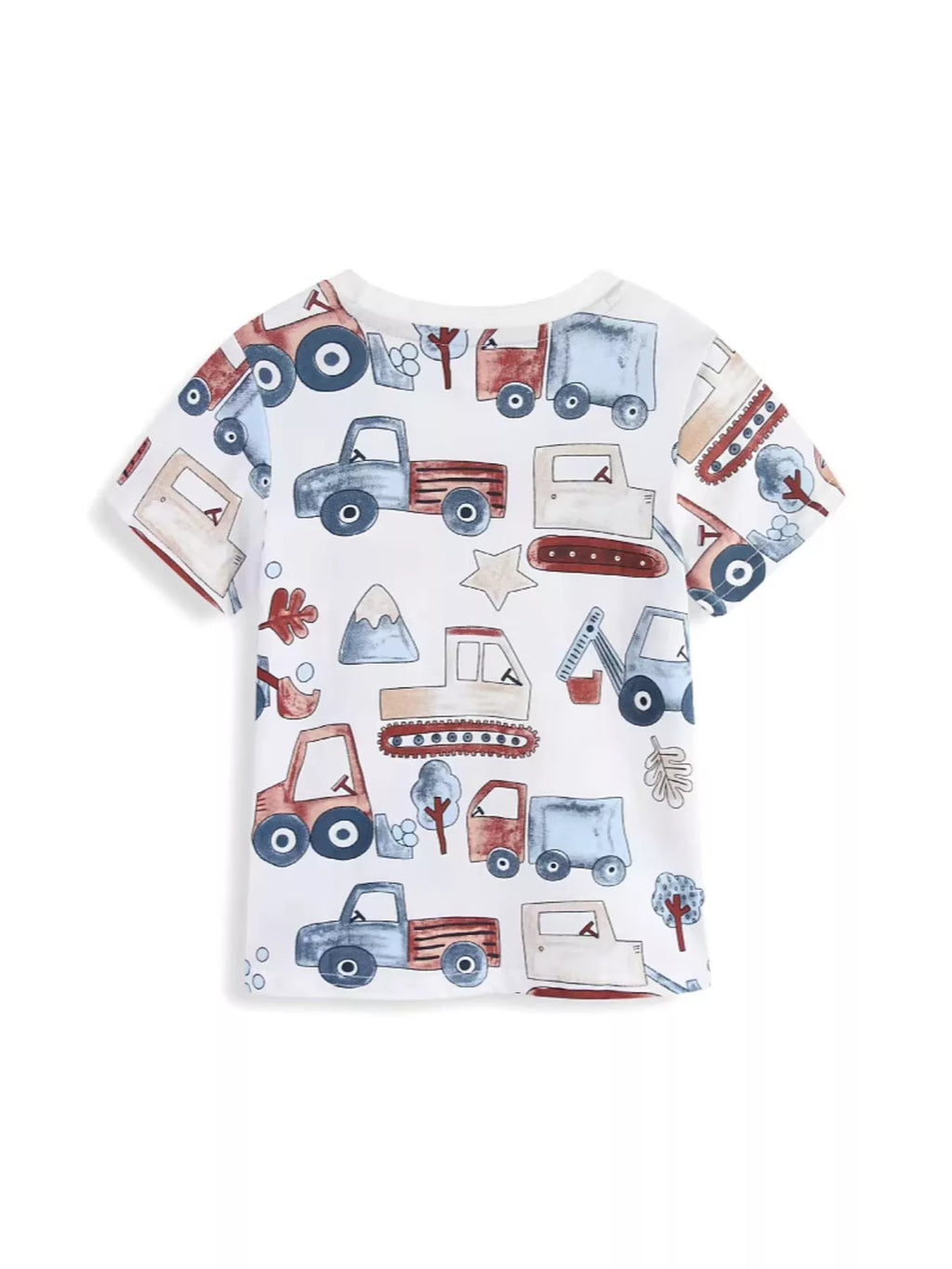 Children's Cartoon Truck Print Short Sleeve T-Shirt