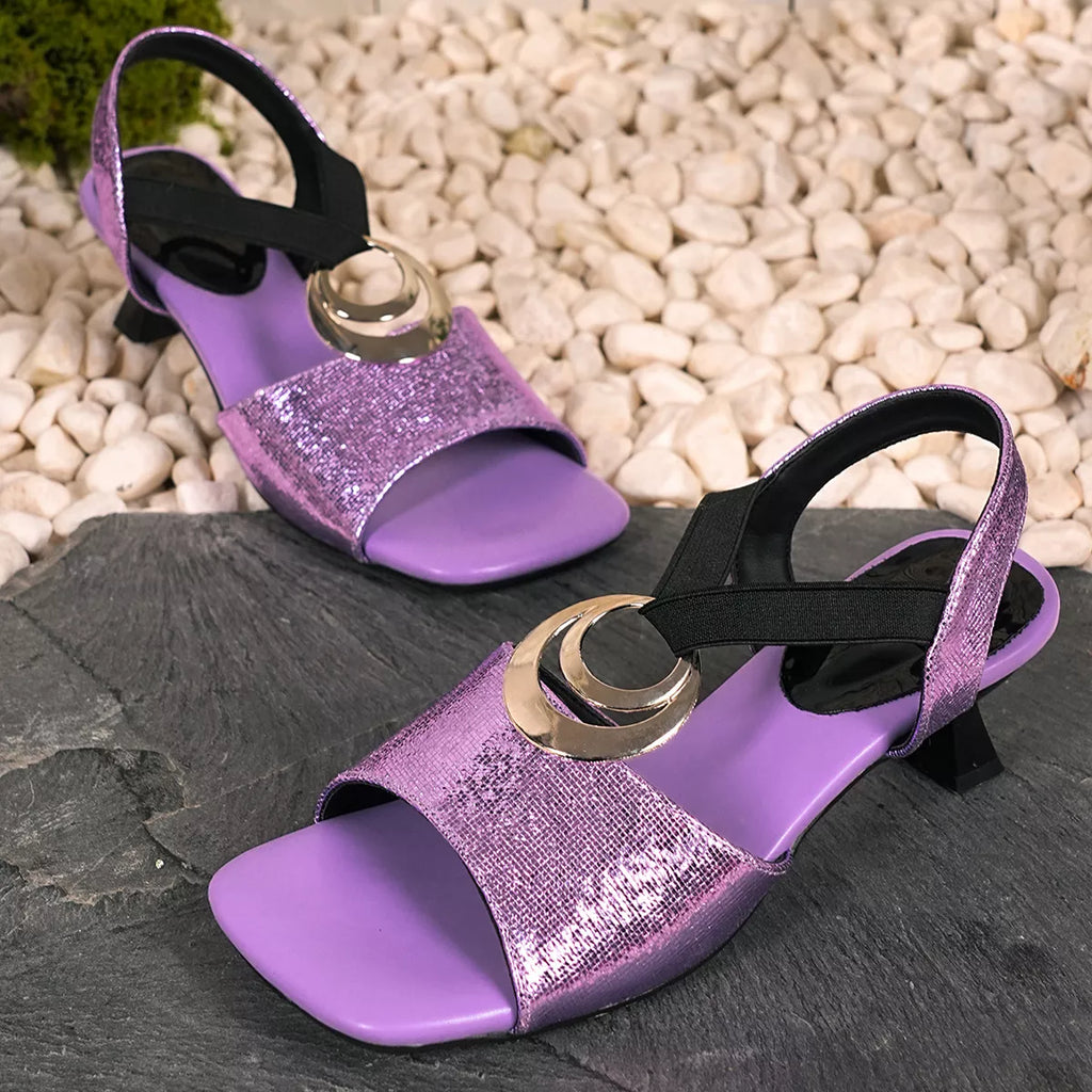 Open Toe Block Heels Sandals